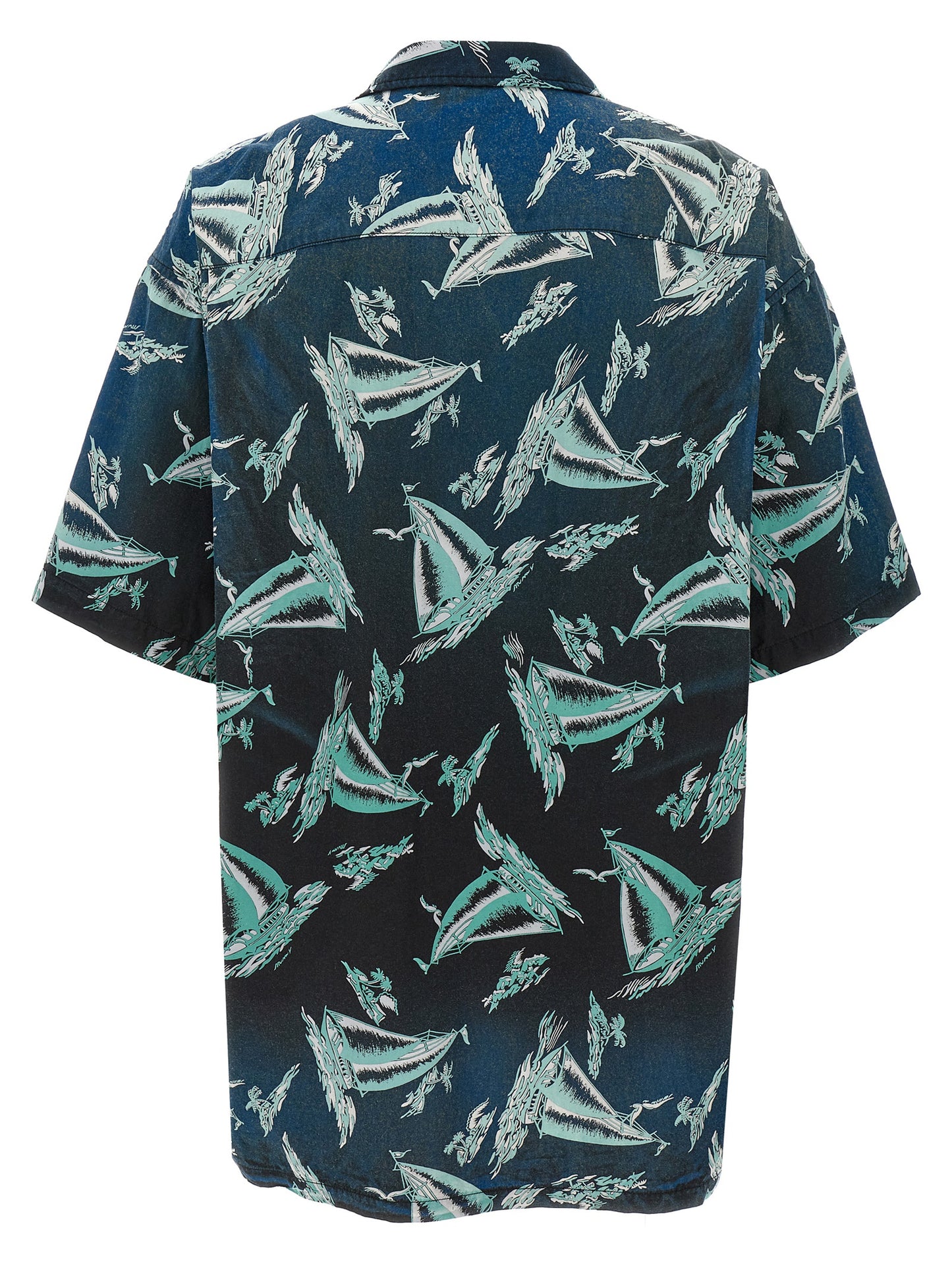 Maison Mihara Yasuhiro Blue Rayon Blouse