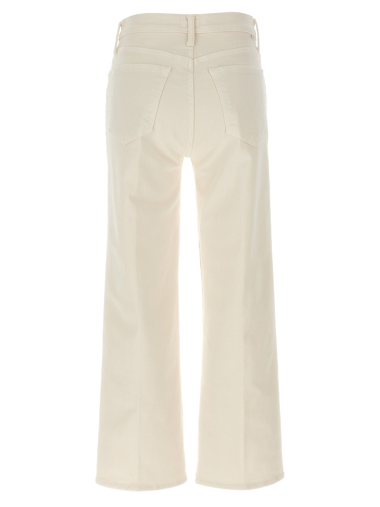 Mother Denim White Cotton High-Waisted Jean
