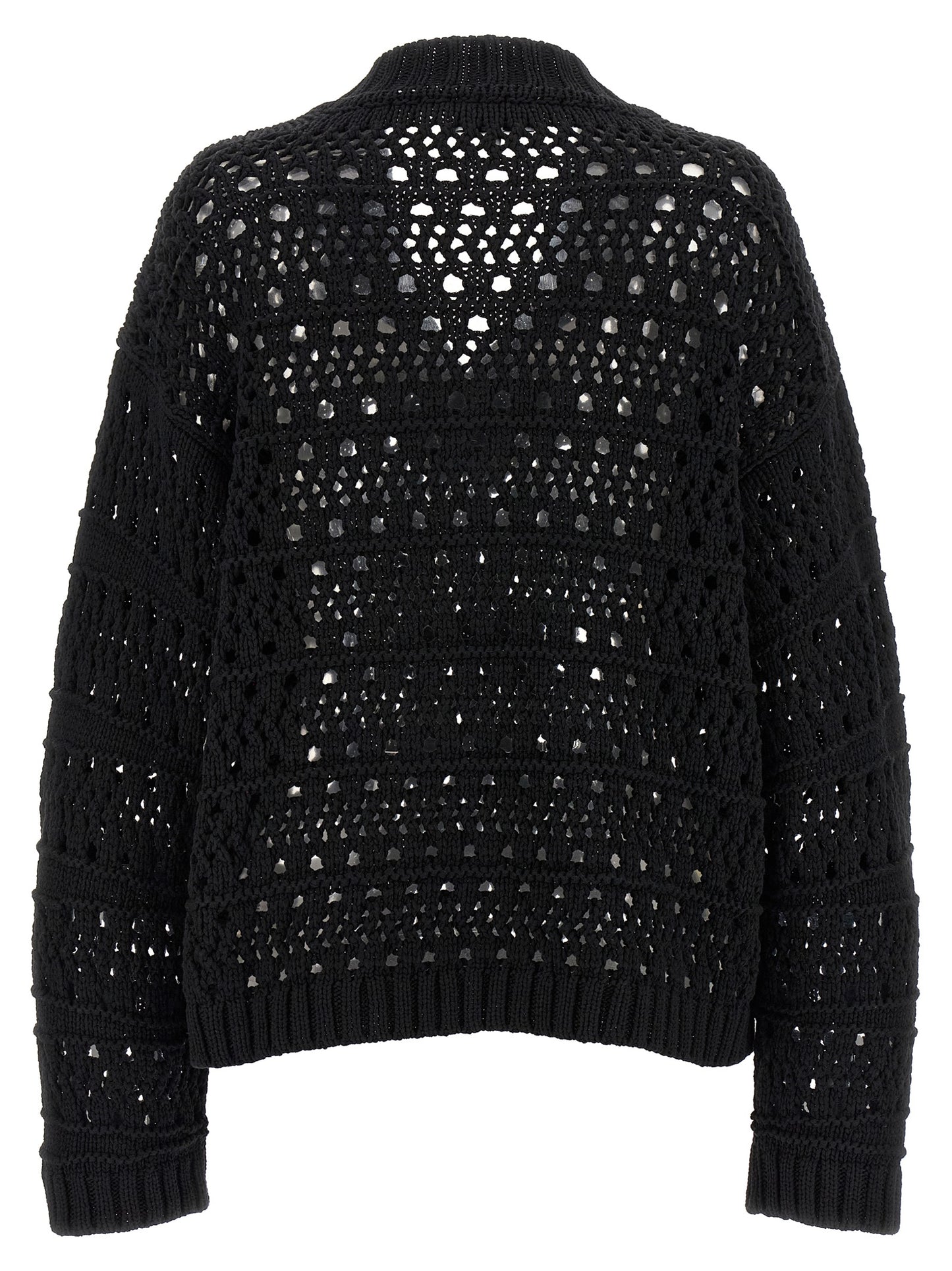 Ganni Black Cotton Cardigan