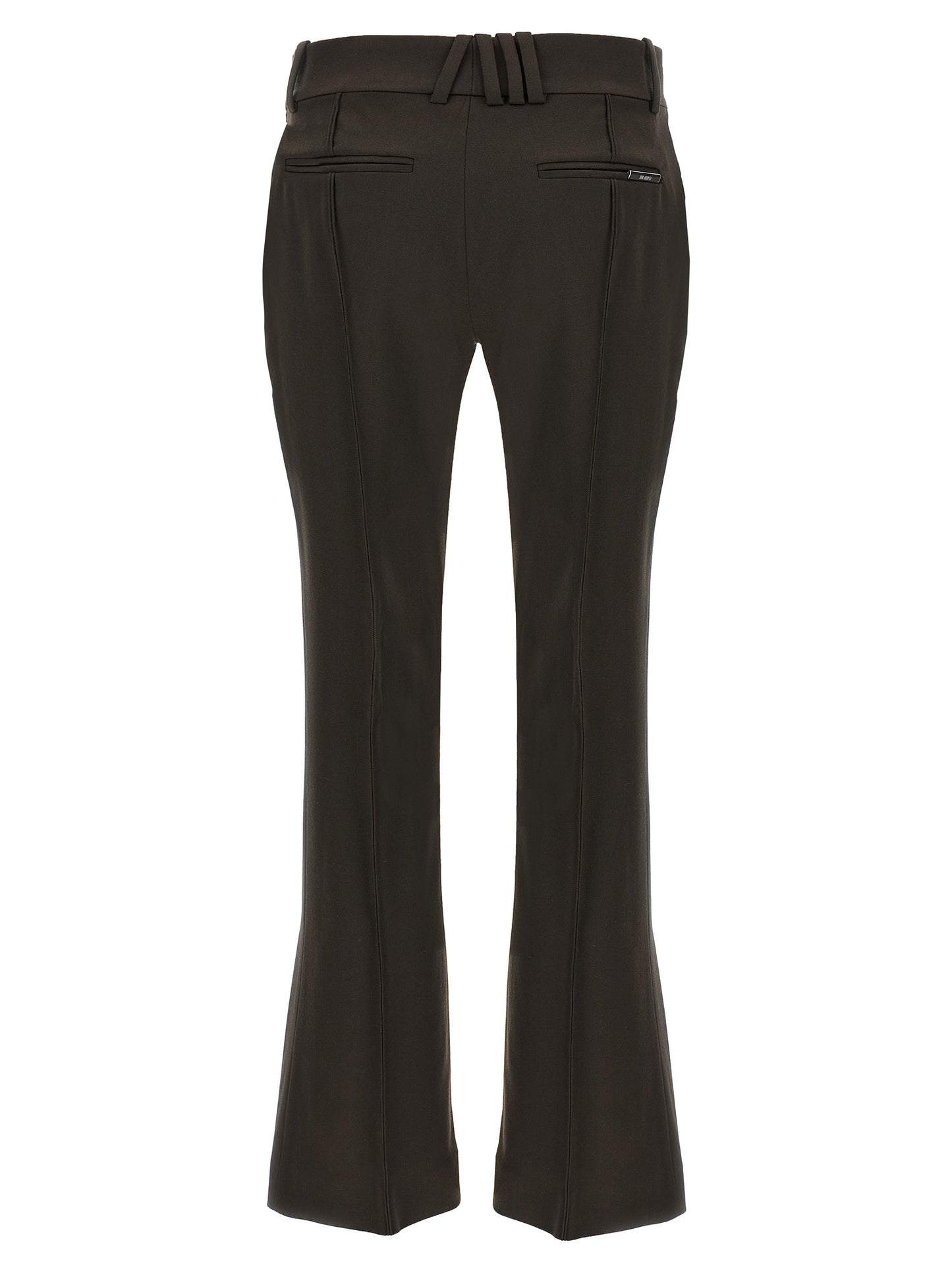 The Attico Brown Virgin Wool Flared Pants