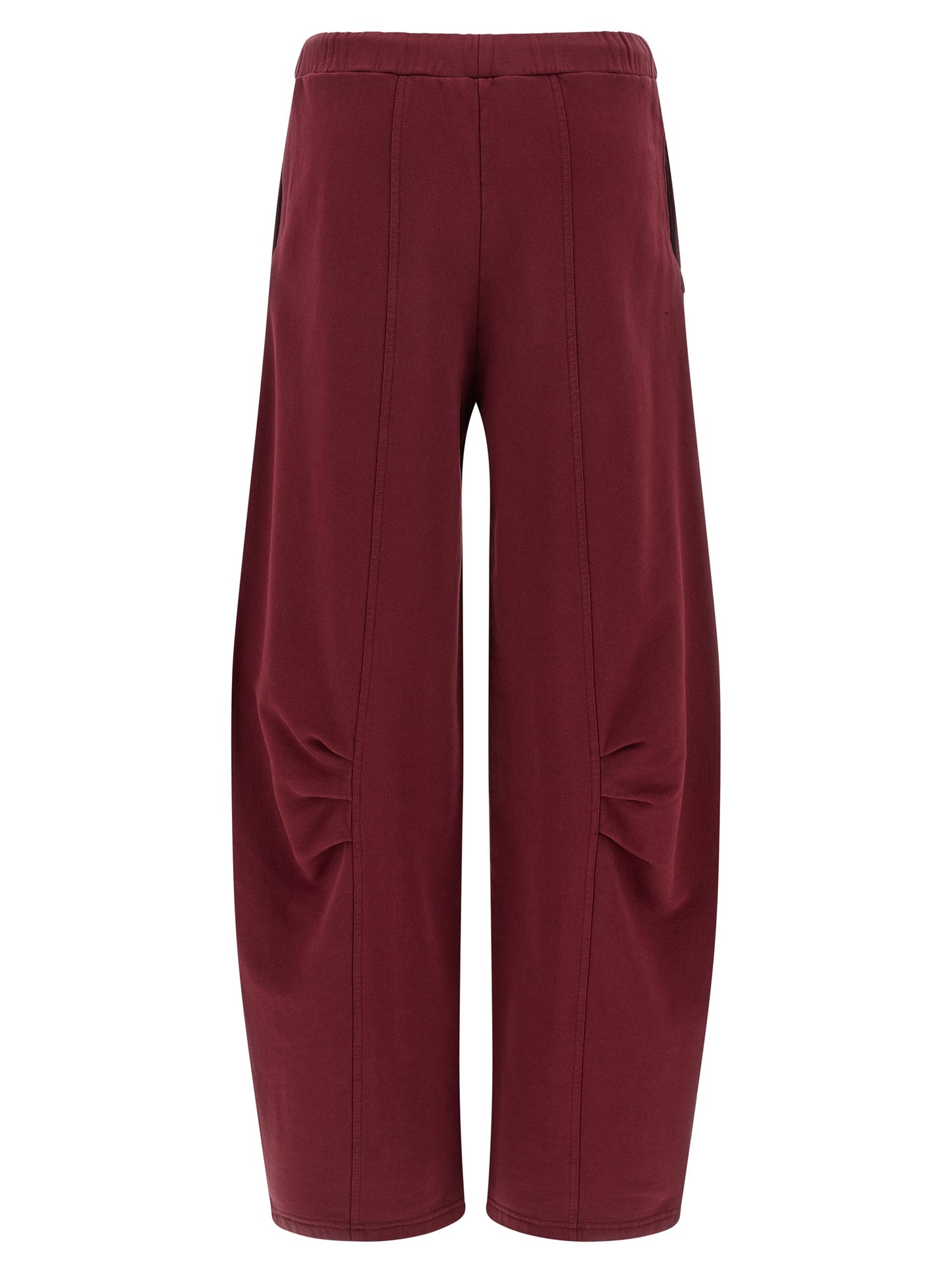 ROTATE BIRGER CHRISTENSEN Bordeaux Cotton Joggers (Workout Pants)