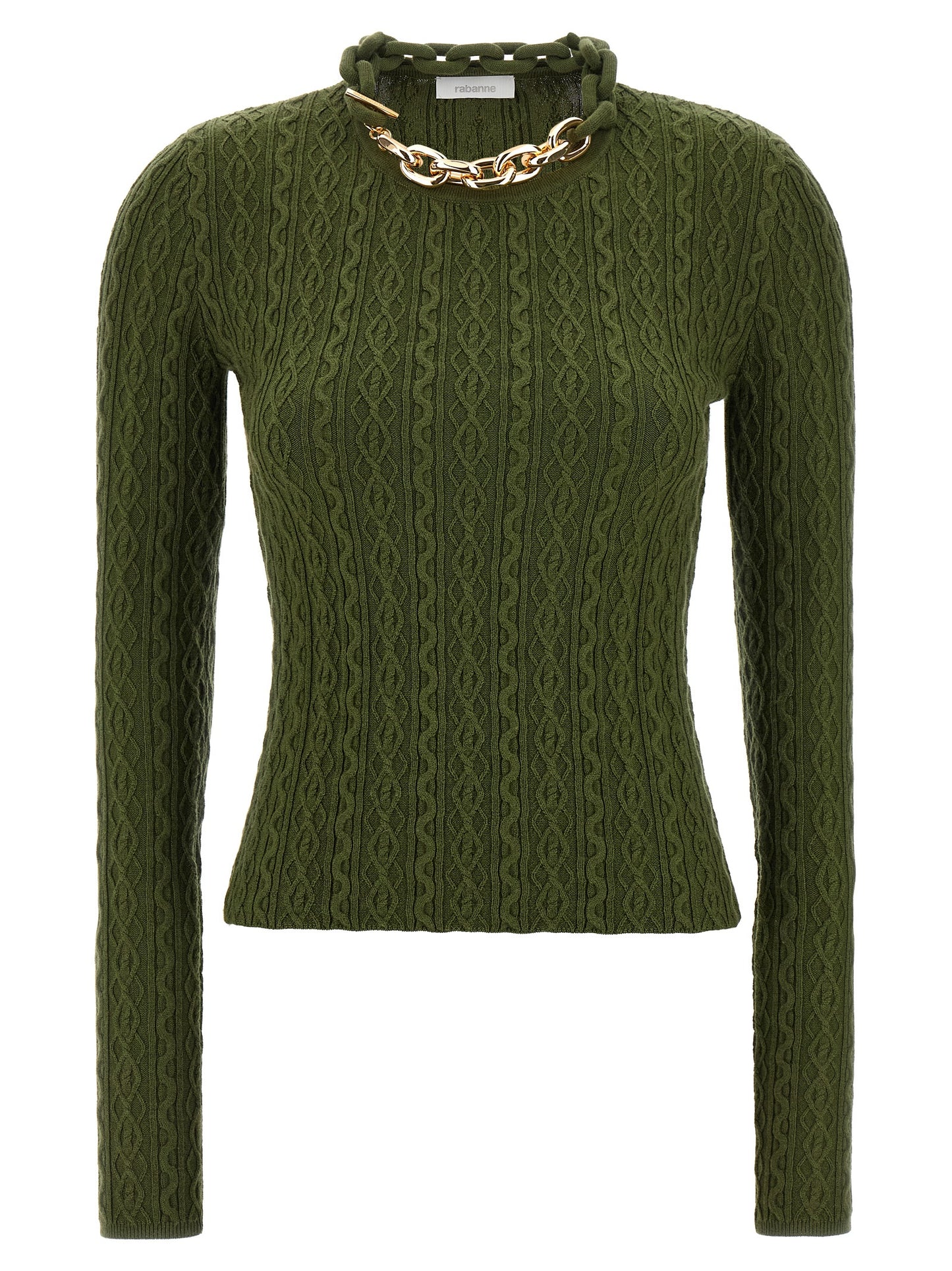 Paco Rabanne Bicolor Wool Cardigan