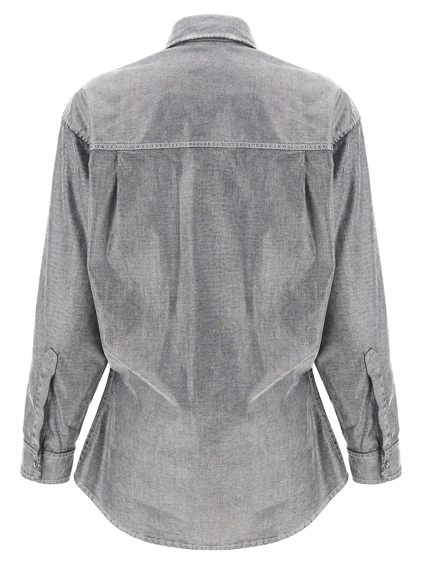 Darkpark Silver Cotton Blouse