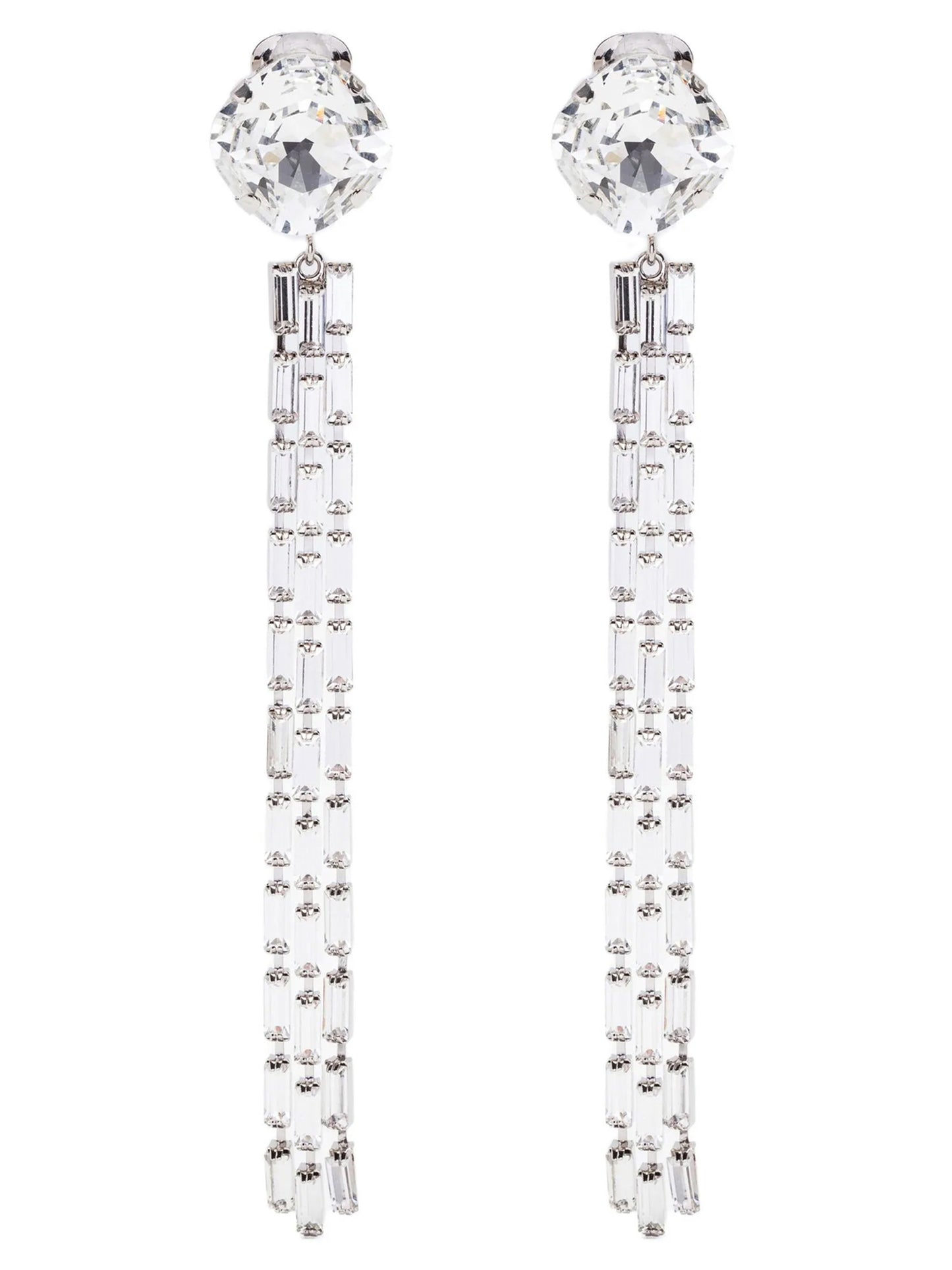 Alessandra Rich Silver Glass Earrings
