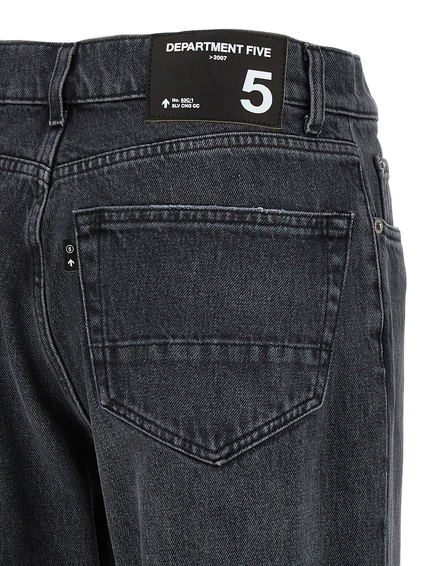 Department 5 Black Cotton Straight-Leg Jeans