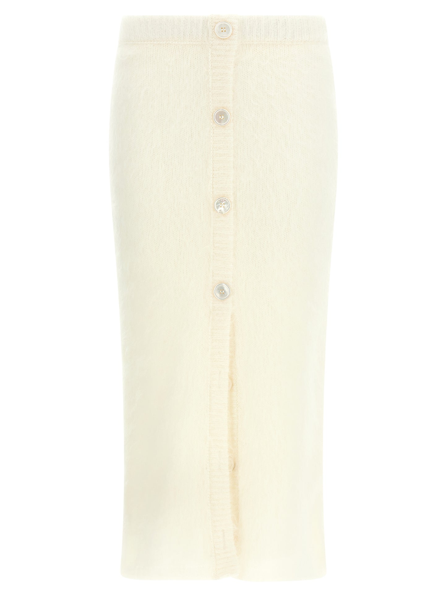 Alessandra Rich White Other Fibres Midi Skirt