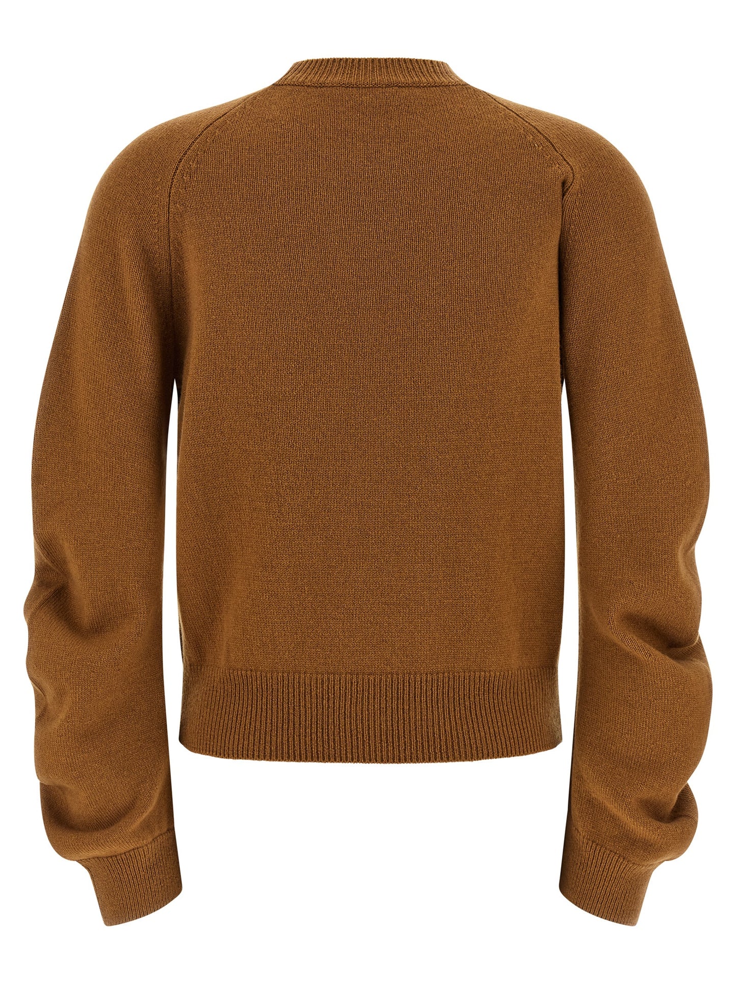 NUDE Brown Virgin Wool Cardigan