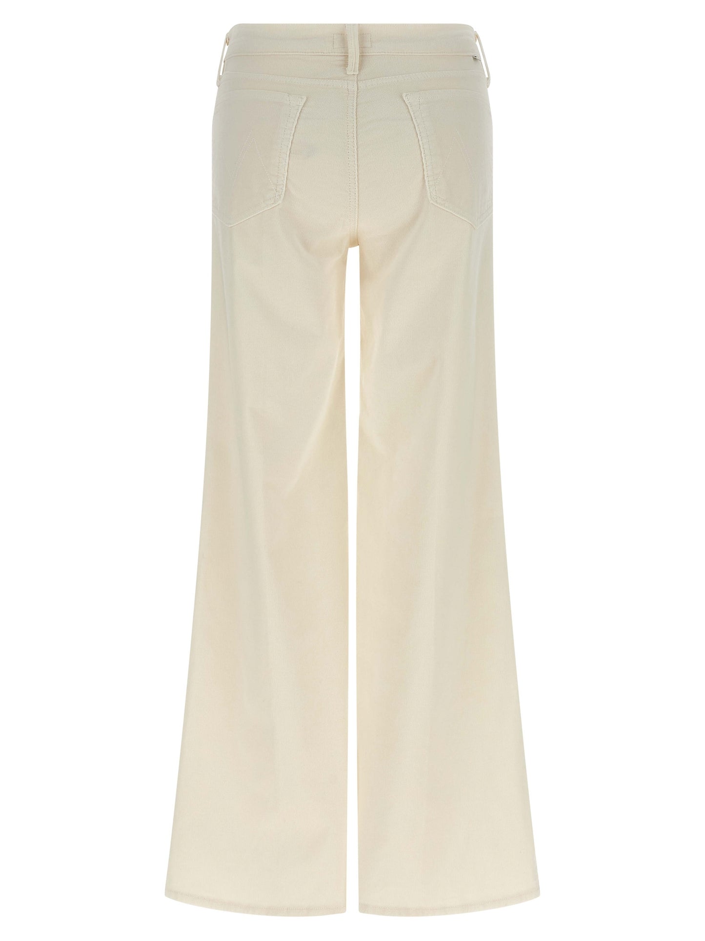 Mother Denim White Cotton Flared Pants