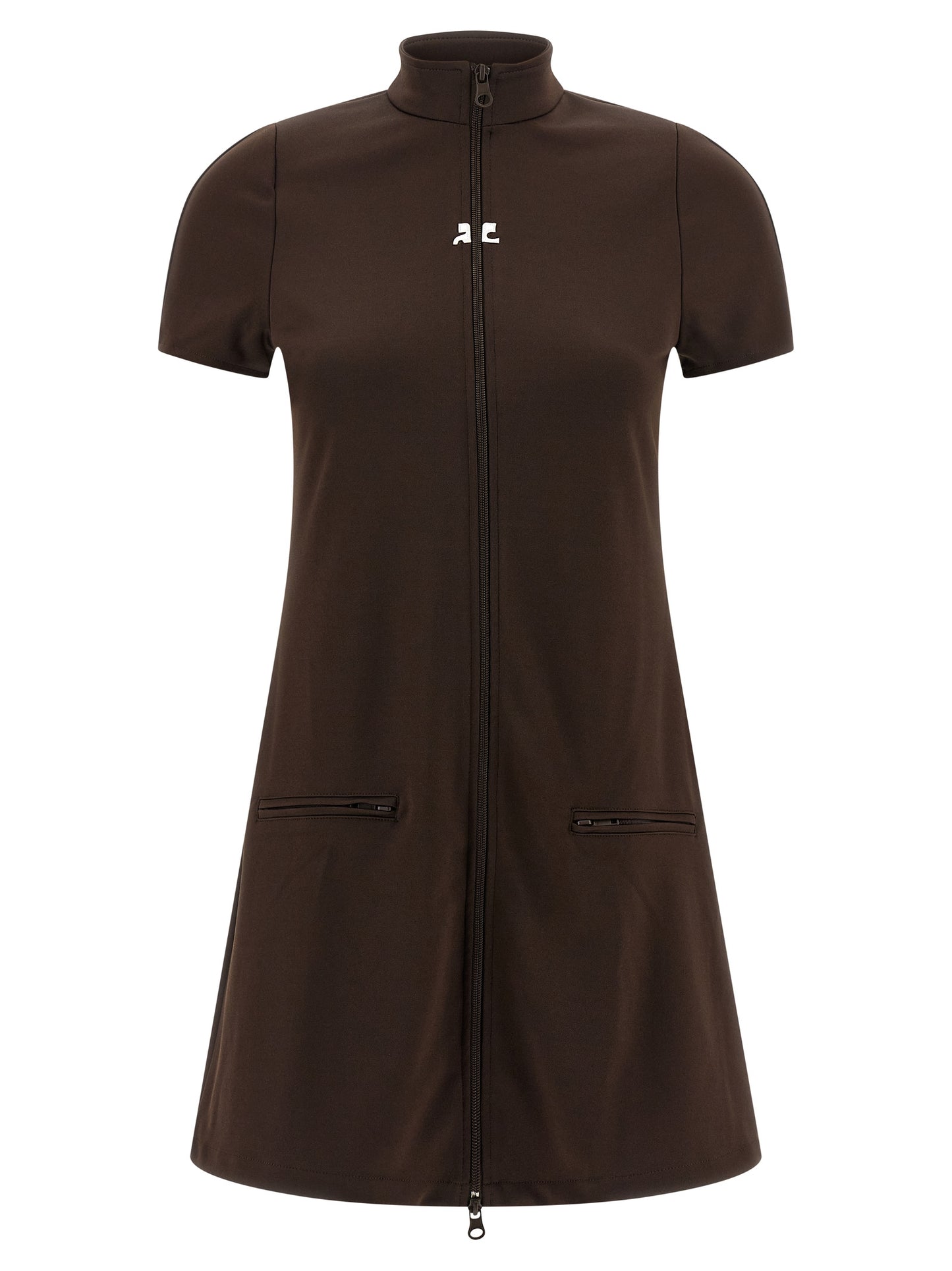 Courrèges Brown Polyester Short Dress