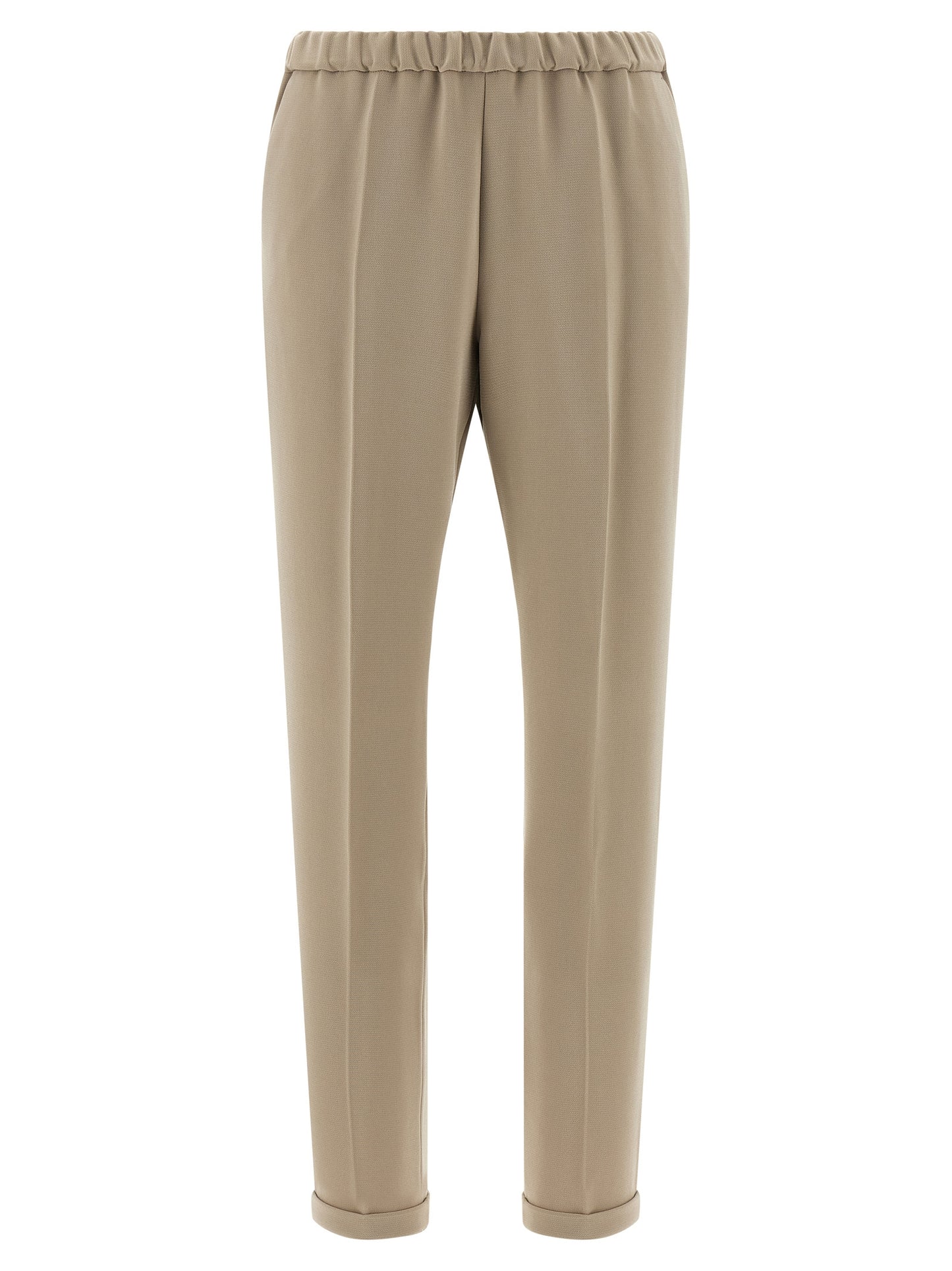 Alberto Biani Beige Triacetate Casual Pants