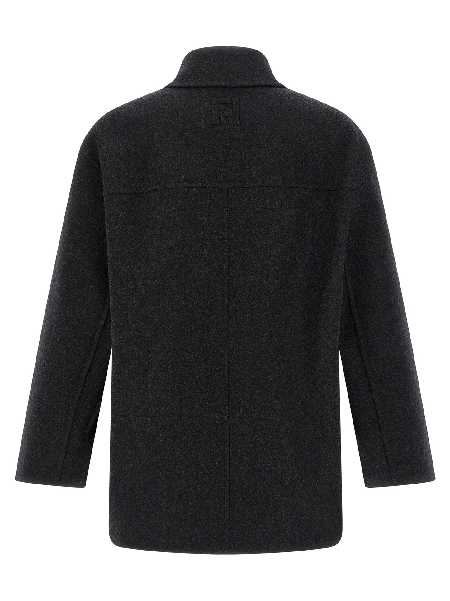 Fendi Gray Virgin Wool Coat