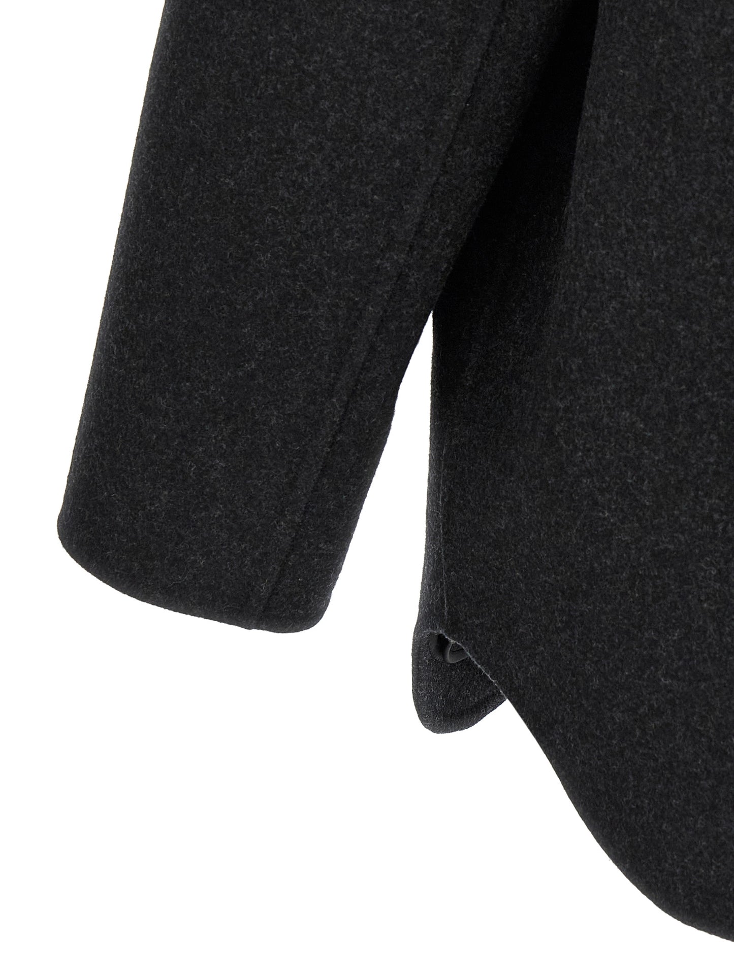 Fendi Gray Virgin Wool Coat