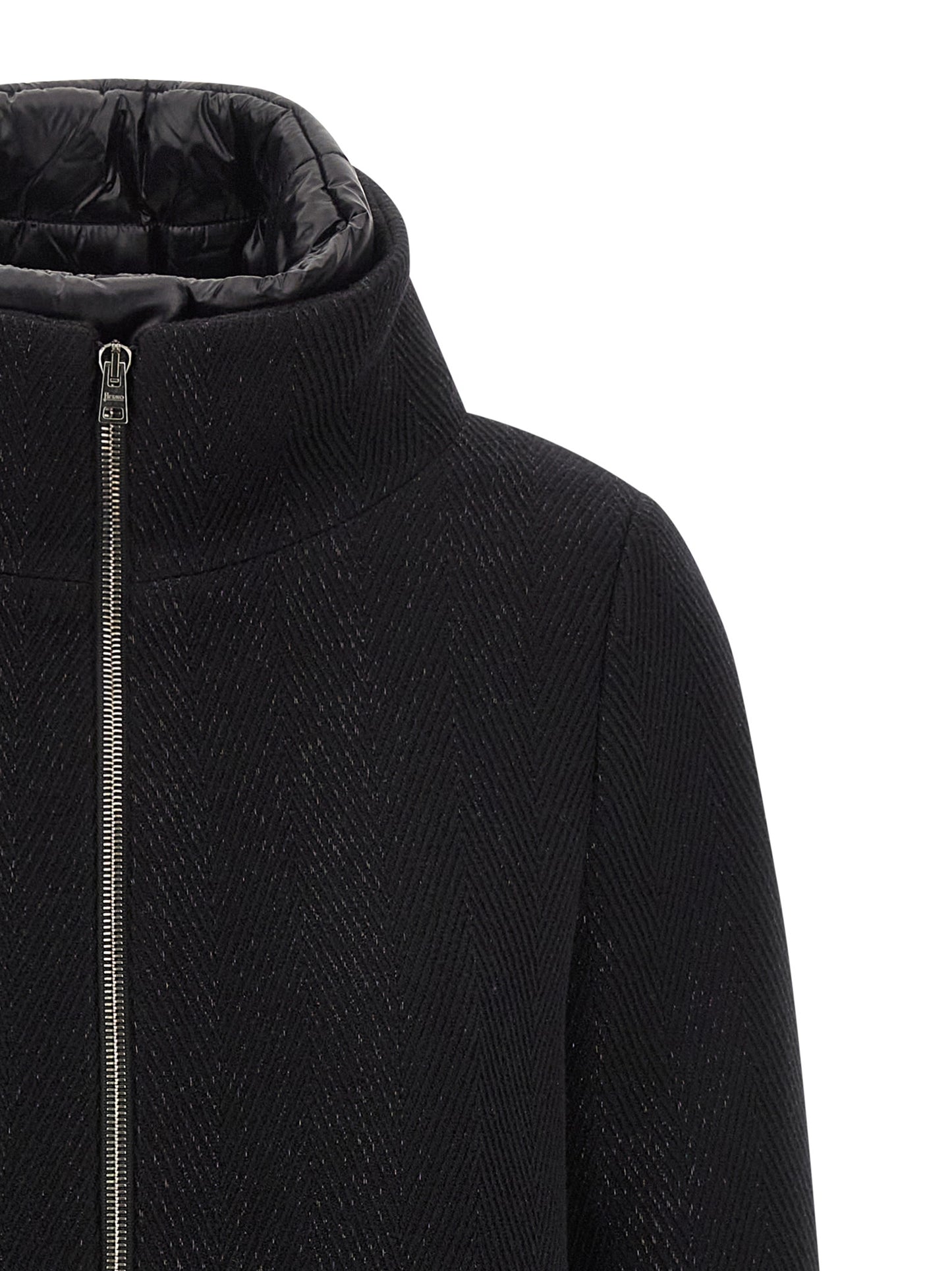 Herno Black Wool Coat