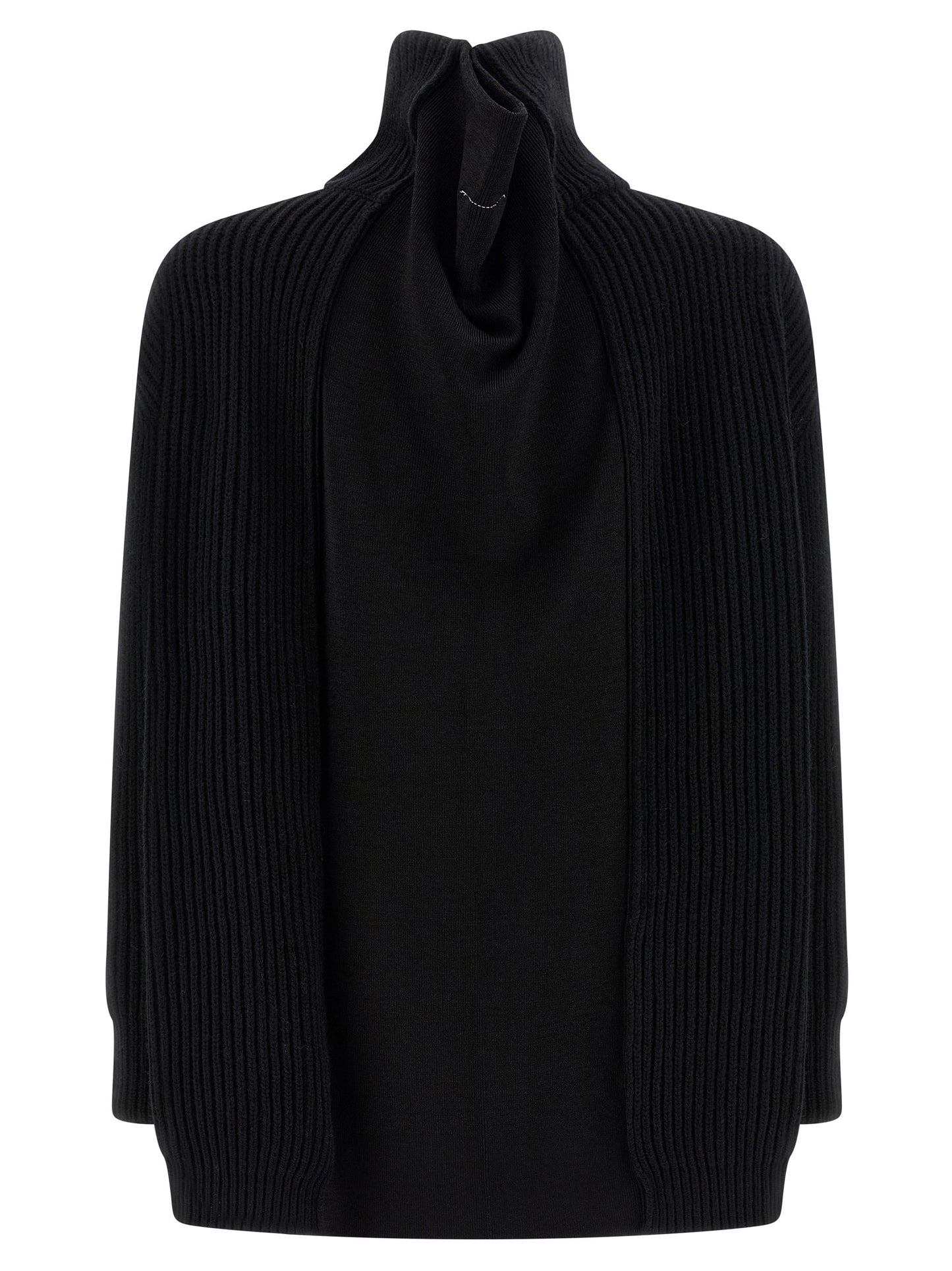 MM6 Maison Margiela Black Wool Short Dress
