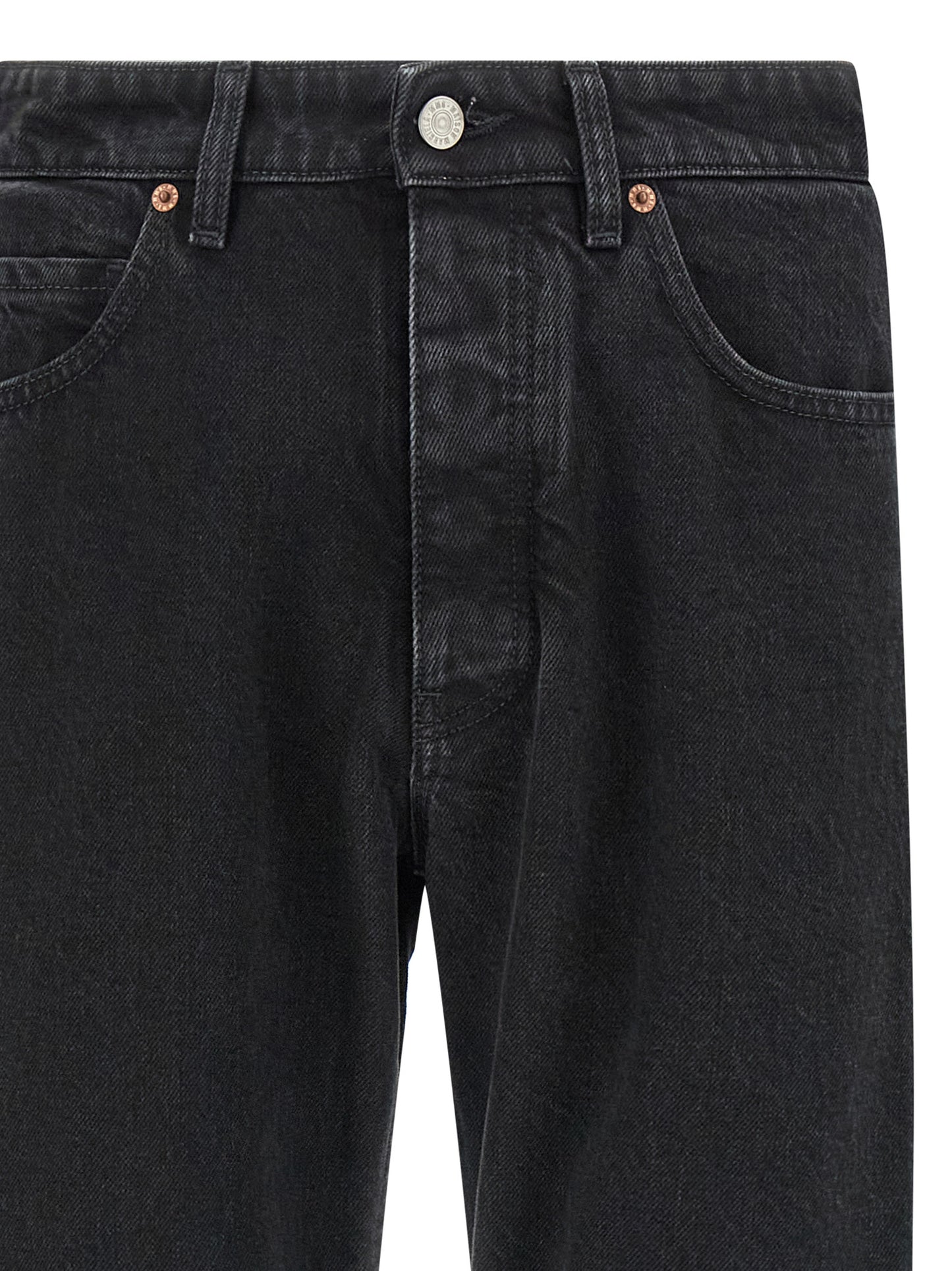MM6 Maison Margiela Black Cotton Tapered Jeans