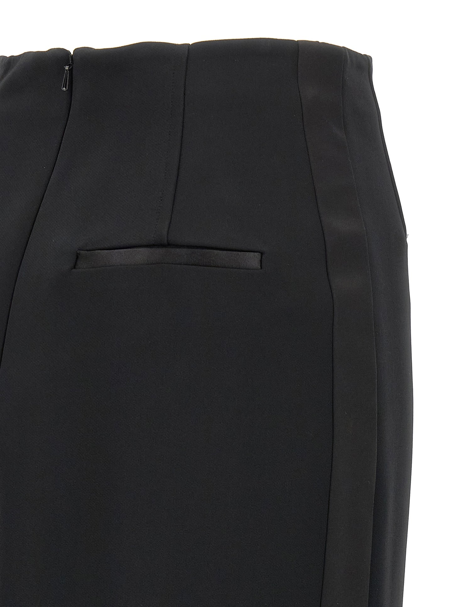 Max Mara Black Viscose Midi Skirt