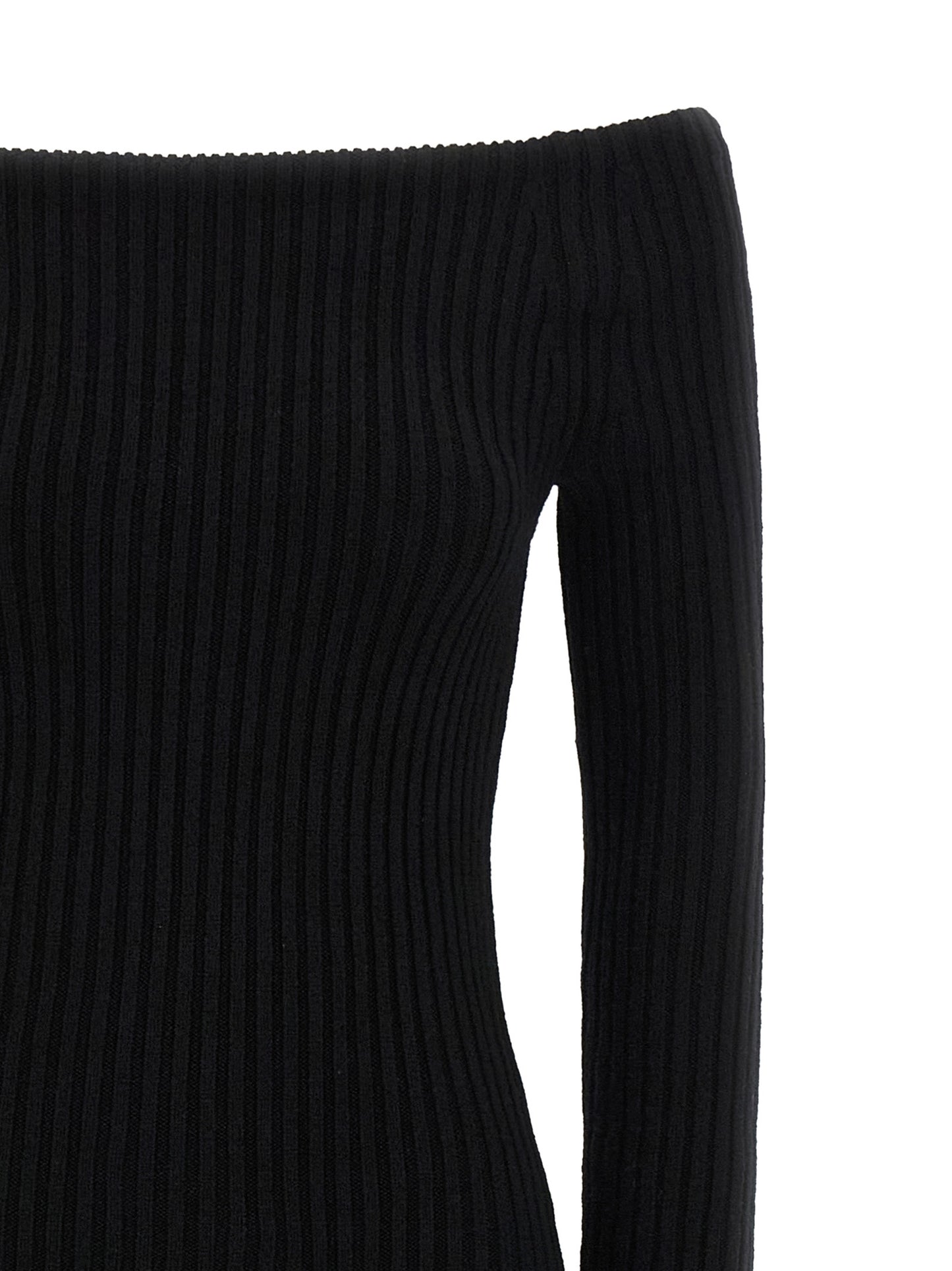 Max Mara Black Wool Long Dress