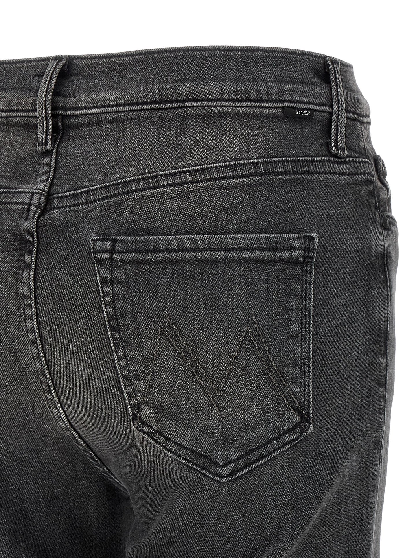 Mother Denim Gray Cotton Flared Jeans
