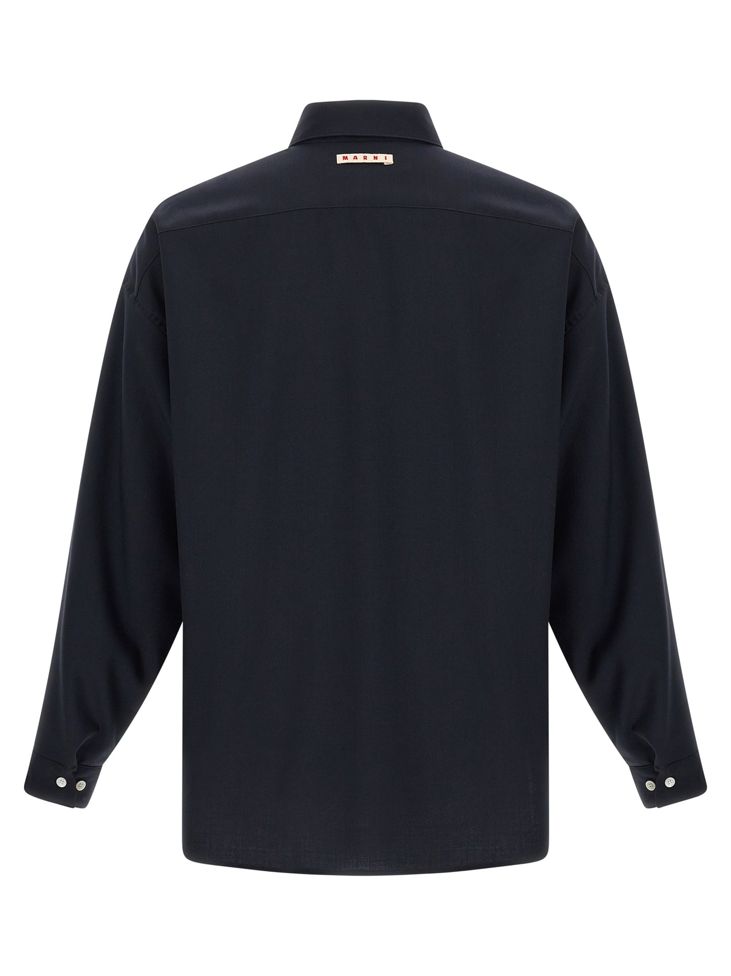 Marni Blue Virgin Wool Blouse