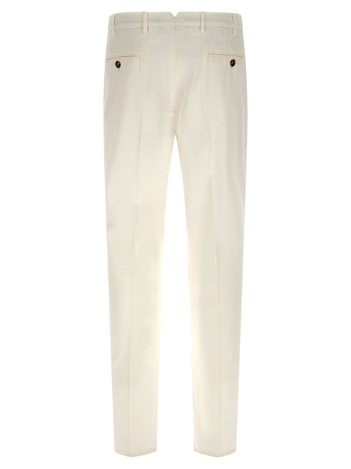 Brunello Cucinelli White Cotton Casual Pants