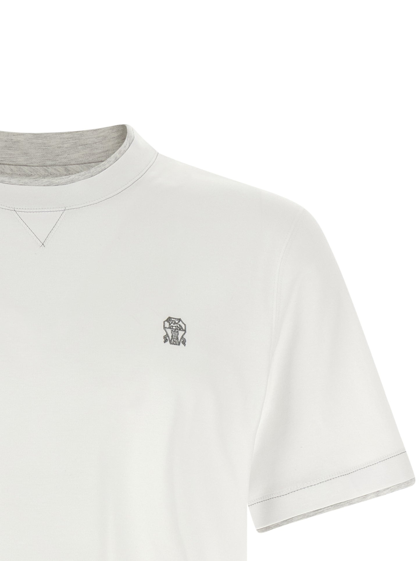 Brunello Cucinelli White Cotton T-Shirt