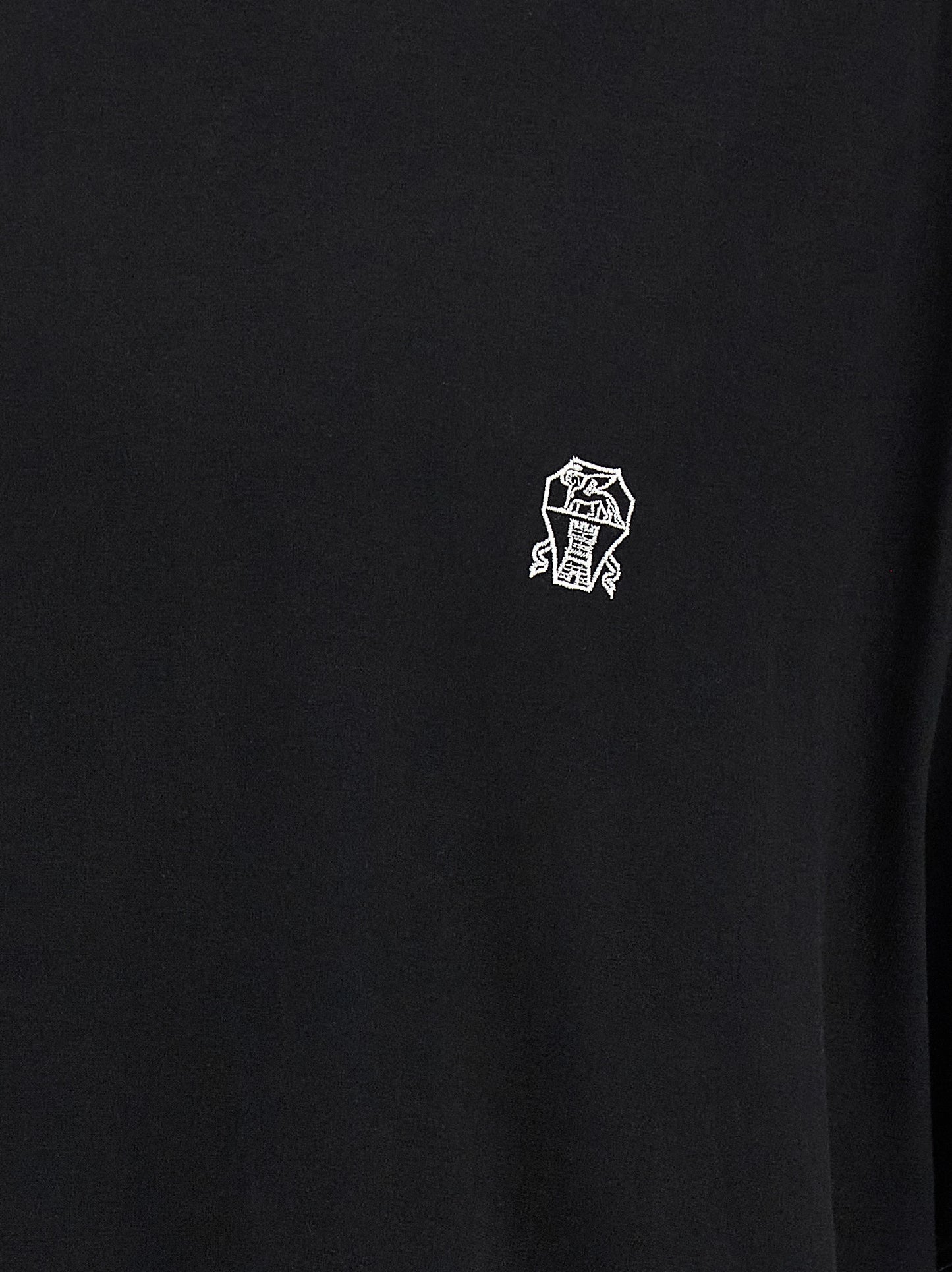 Brunello Cucinelli Black Cotton T-Shirt