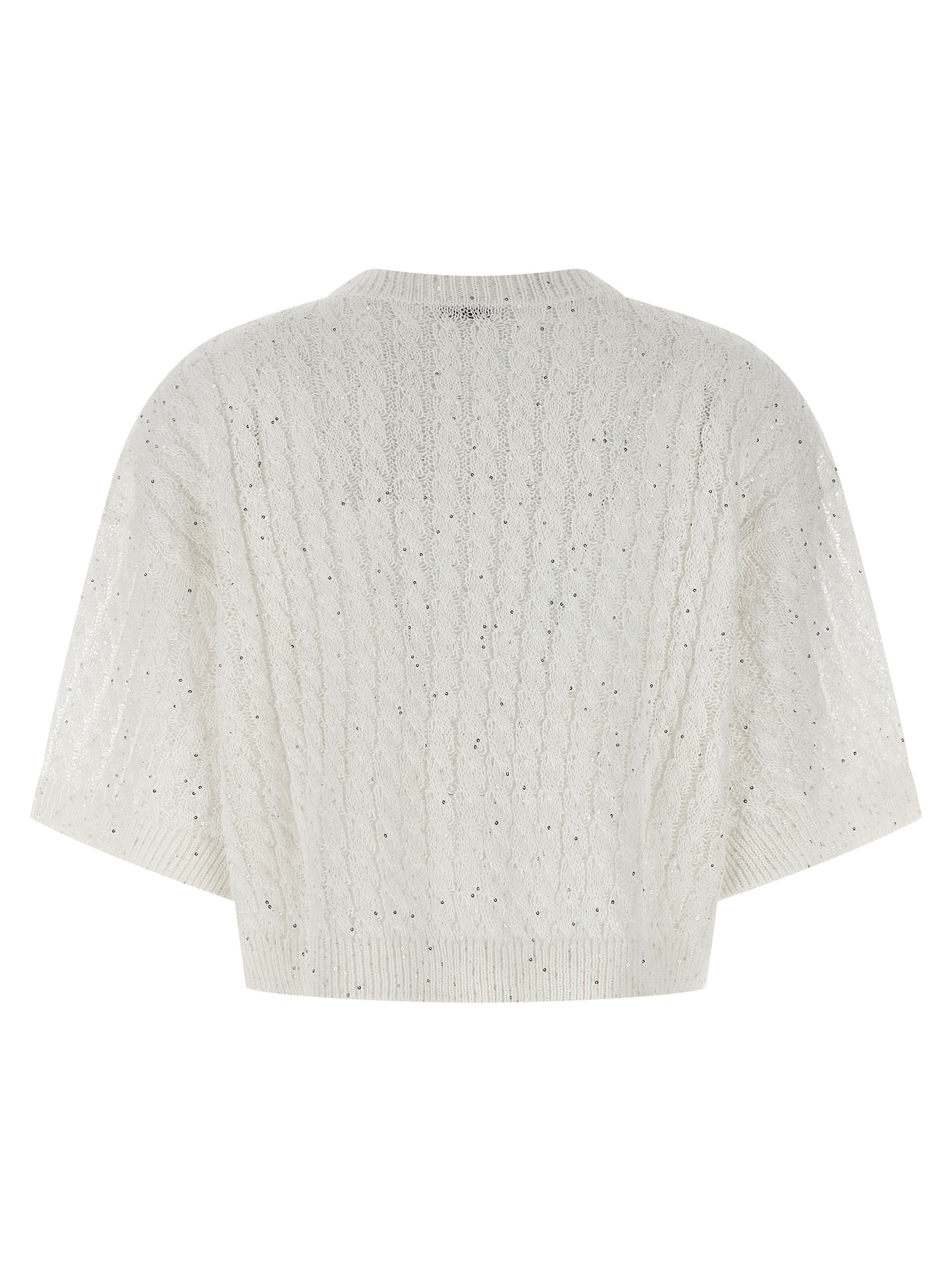 Brunello Cucinelli White Linen Cardigan