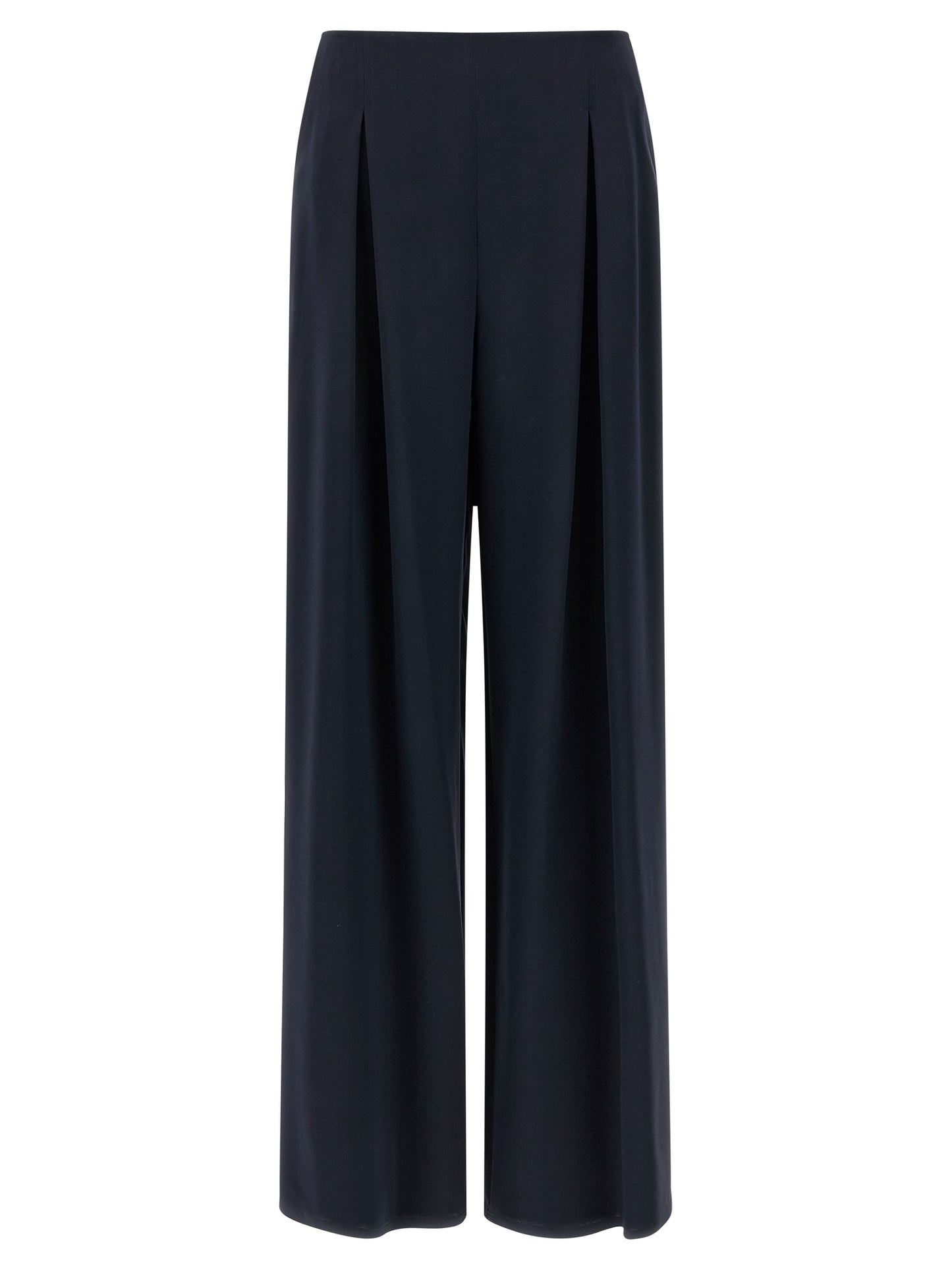 Max Mara Blue Silk Casual Pants