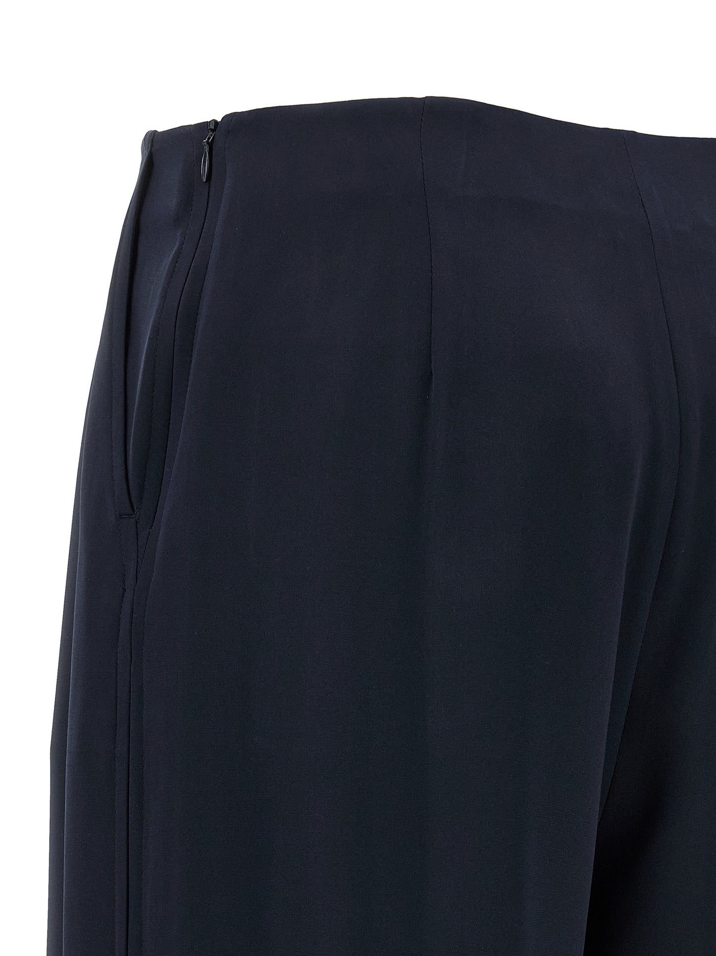 Max Mara Blue Silk Casual Pants