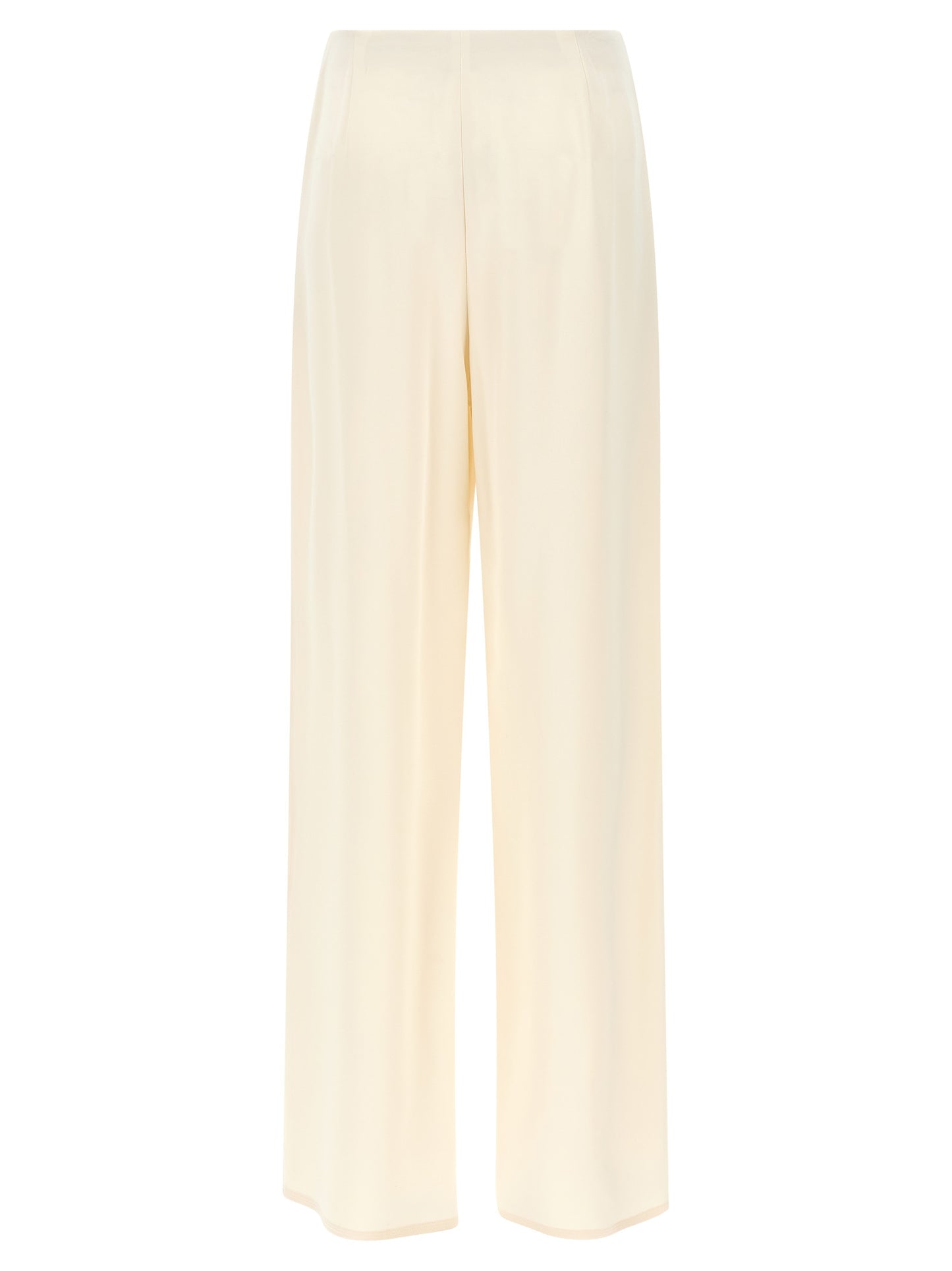 Max Mara White Silk Casual Pants