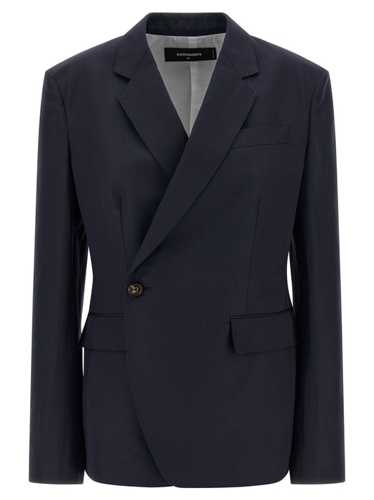 Dsquared² Blue Cotton Blazer