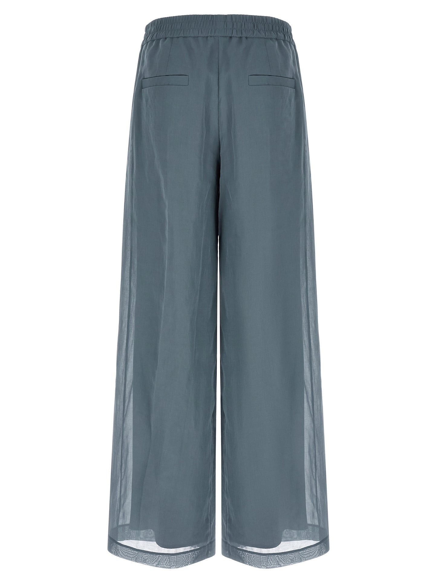 Brunello Cucinelli Blue Cotton Casual Pants