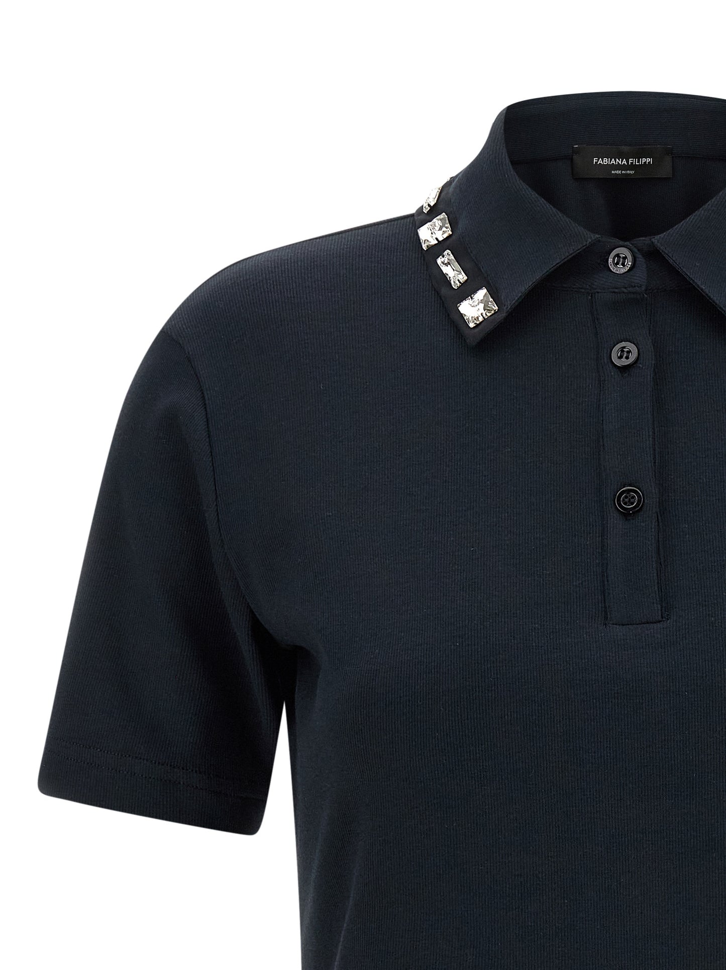 Fabiana Filippi Blue Cotton Polo Shirt