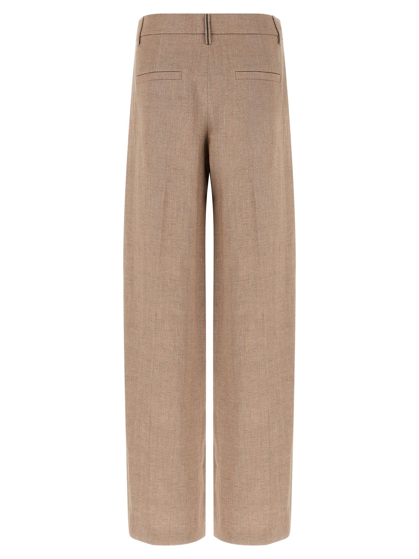 Brunello Cucinelli Multicolor Linen Flared Pants
