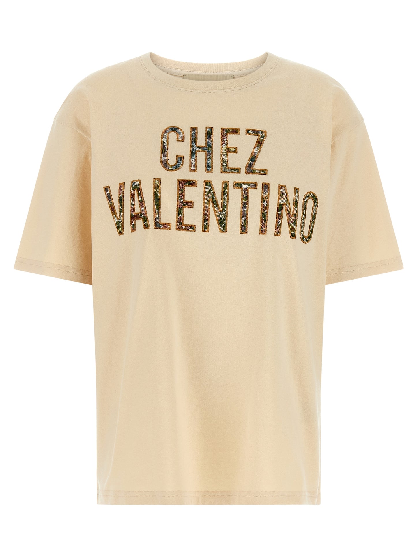 Valentino Garavani Beige Cotton T-Shirt