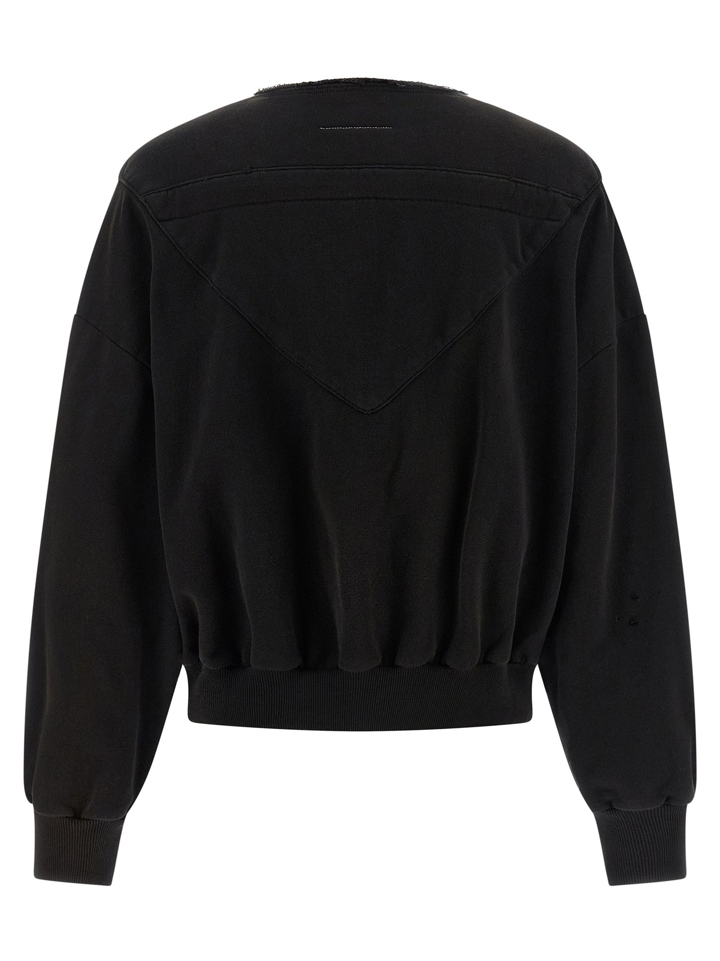 MM6 Maison Margiela Black Cotton Sweatshirt