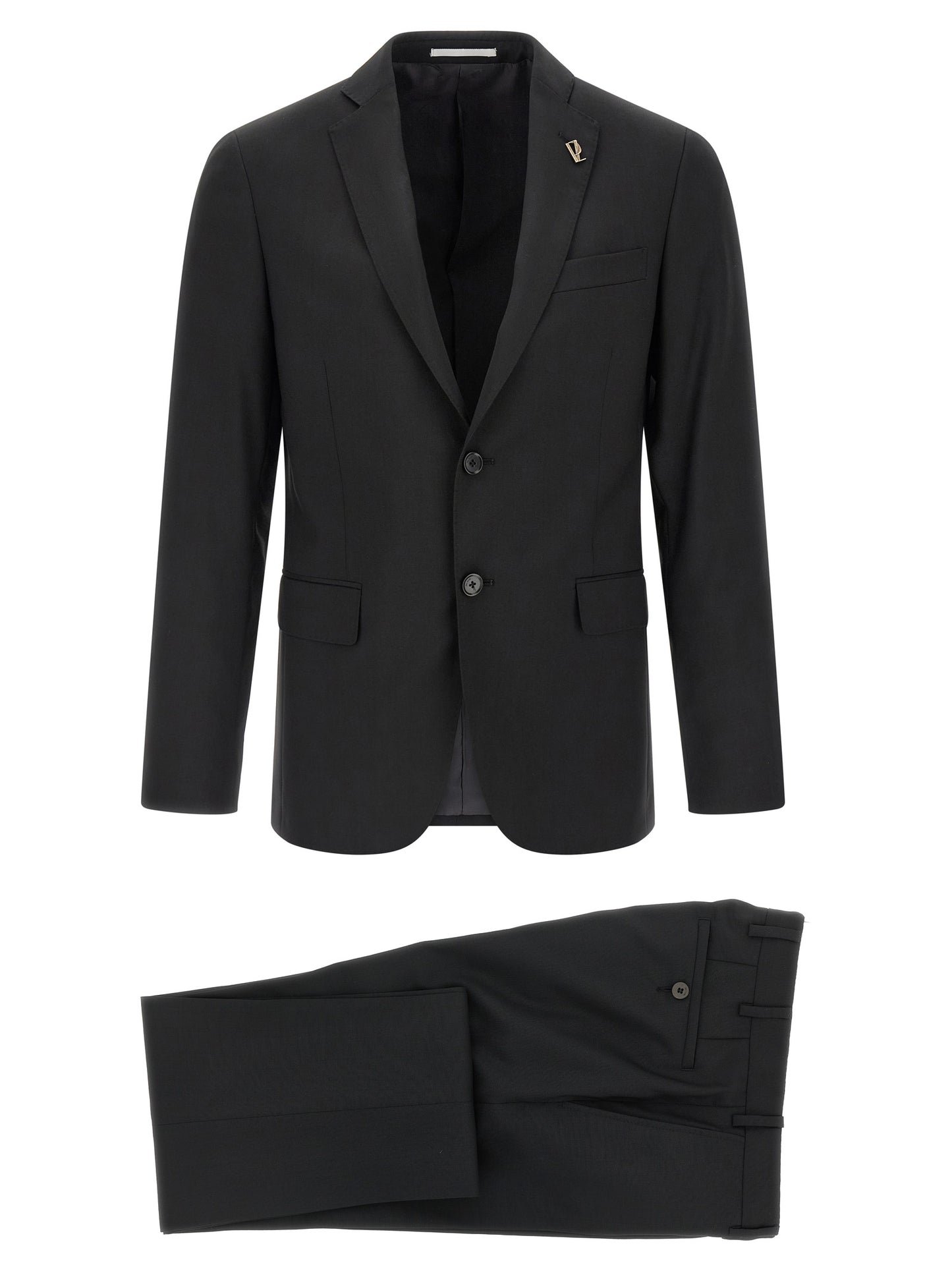 Pal Zileri Black Wool Two-Piece Suit