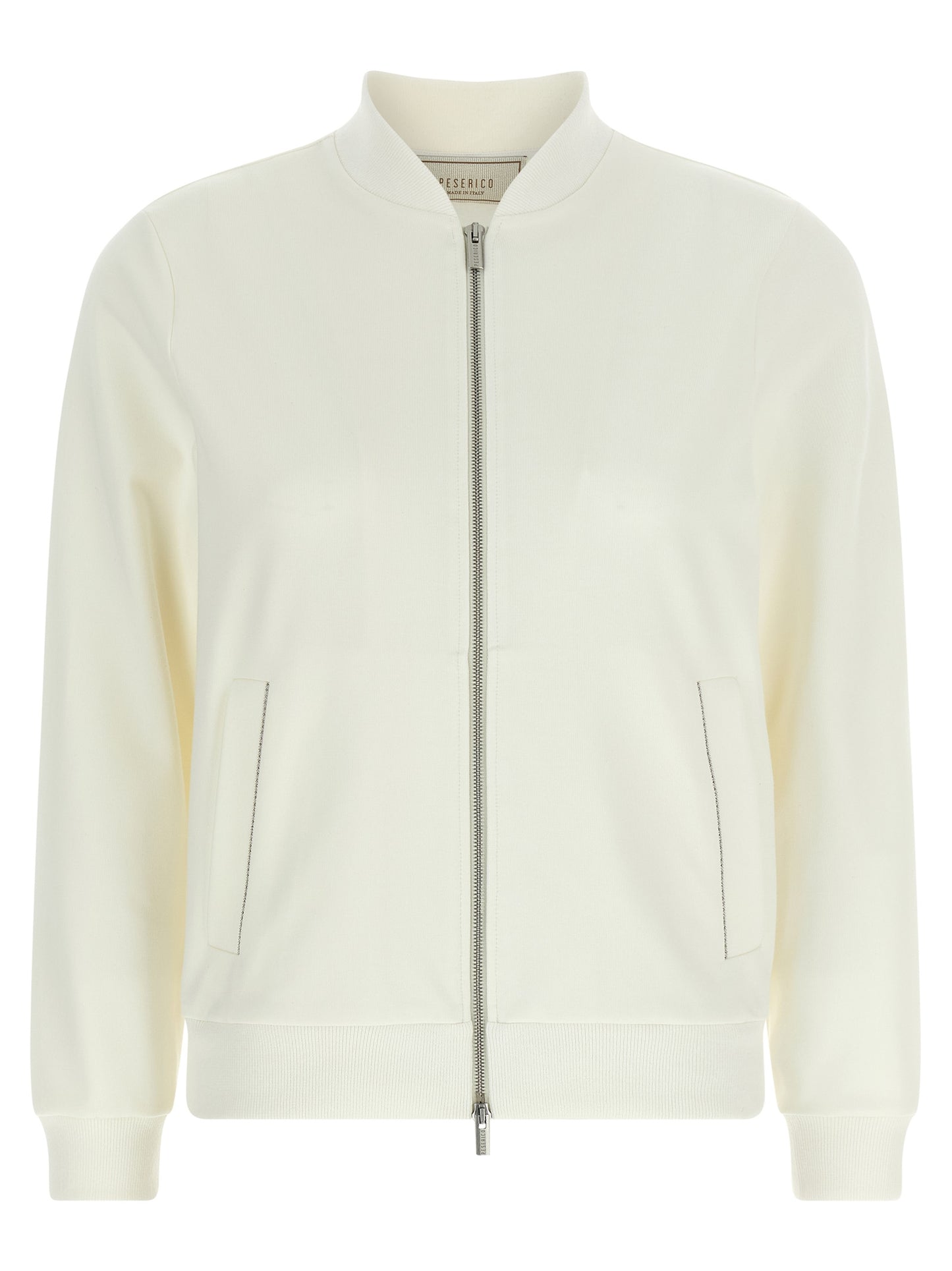 Peserico White Cotton Sweatshirt
