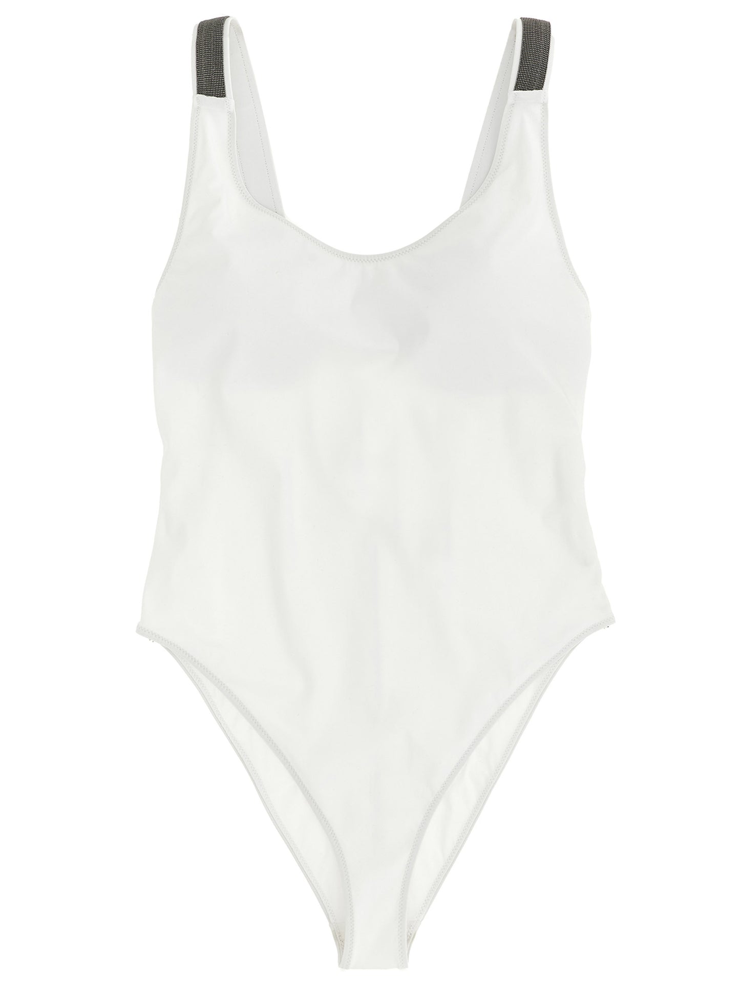 Brunello Cucinelli White Polyamide One-Piece Swimsuit