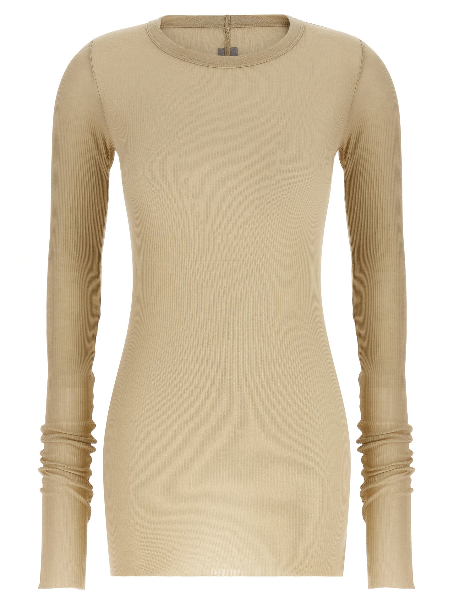 Rick Owens Beige Viscose Long Sleeve T-Shirt