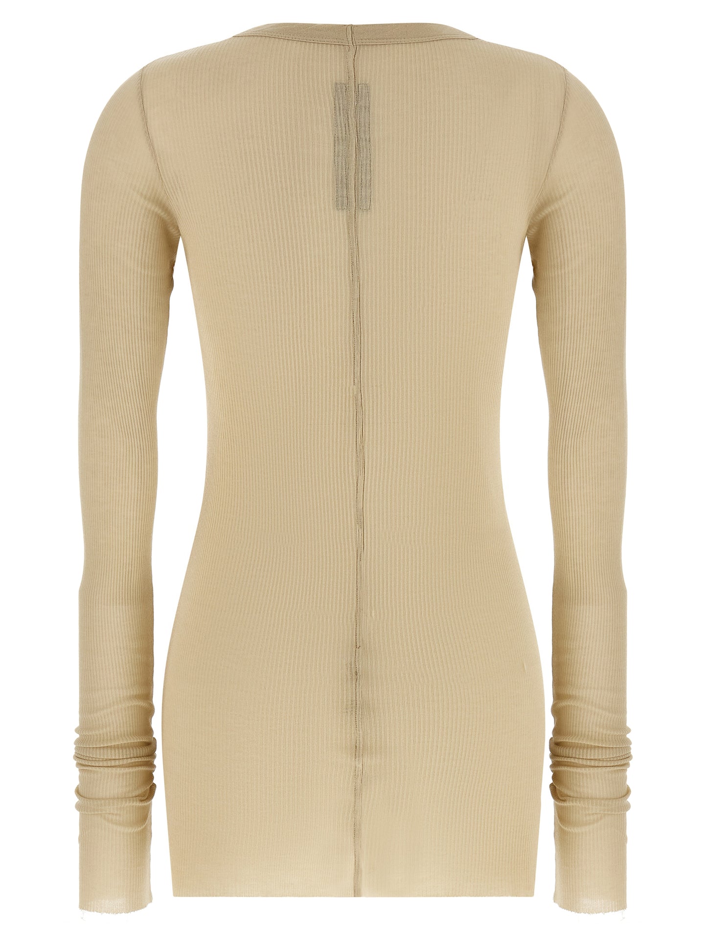 Rick Owens Beige Viscose Long Sleeve T-Shirt