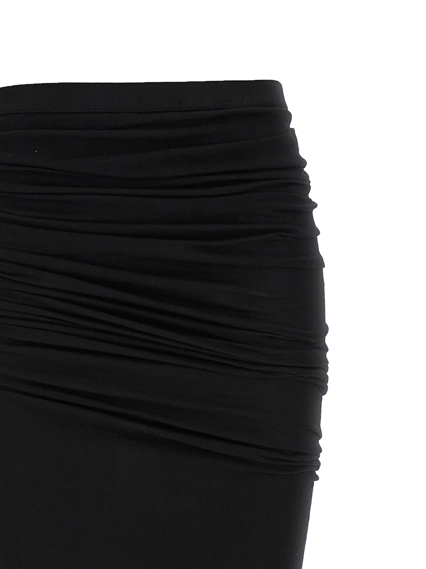 DRKSHDW Black Cotton Mini Skirt