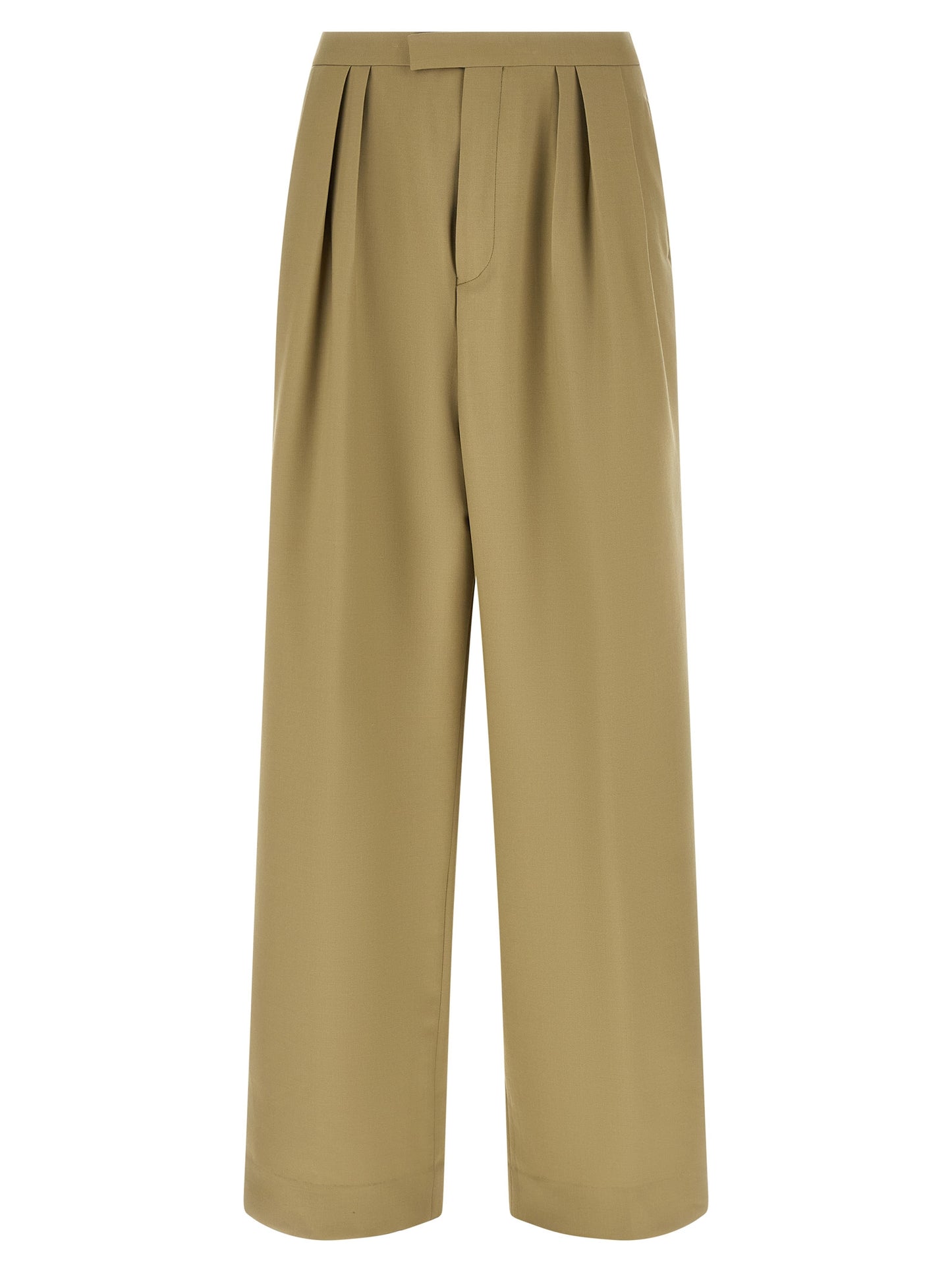 Dries Van Noten Bicolor Wool Casual Pants