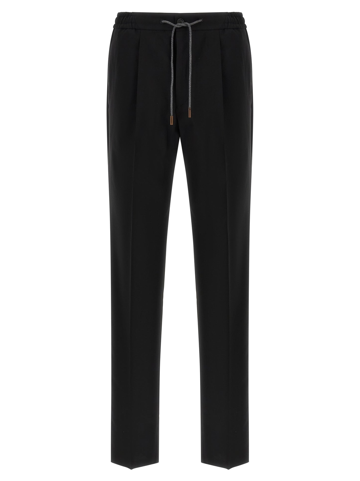 Incotex Black Virgin Wool Casual Pants
