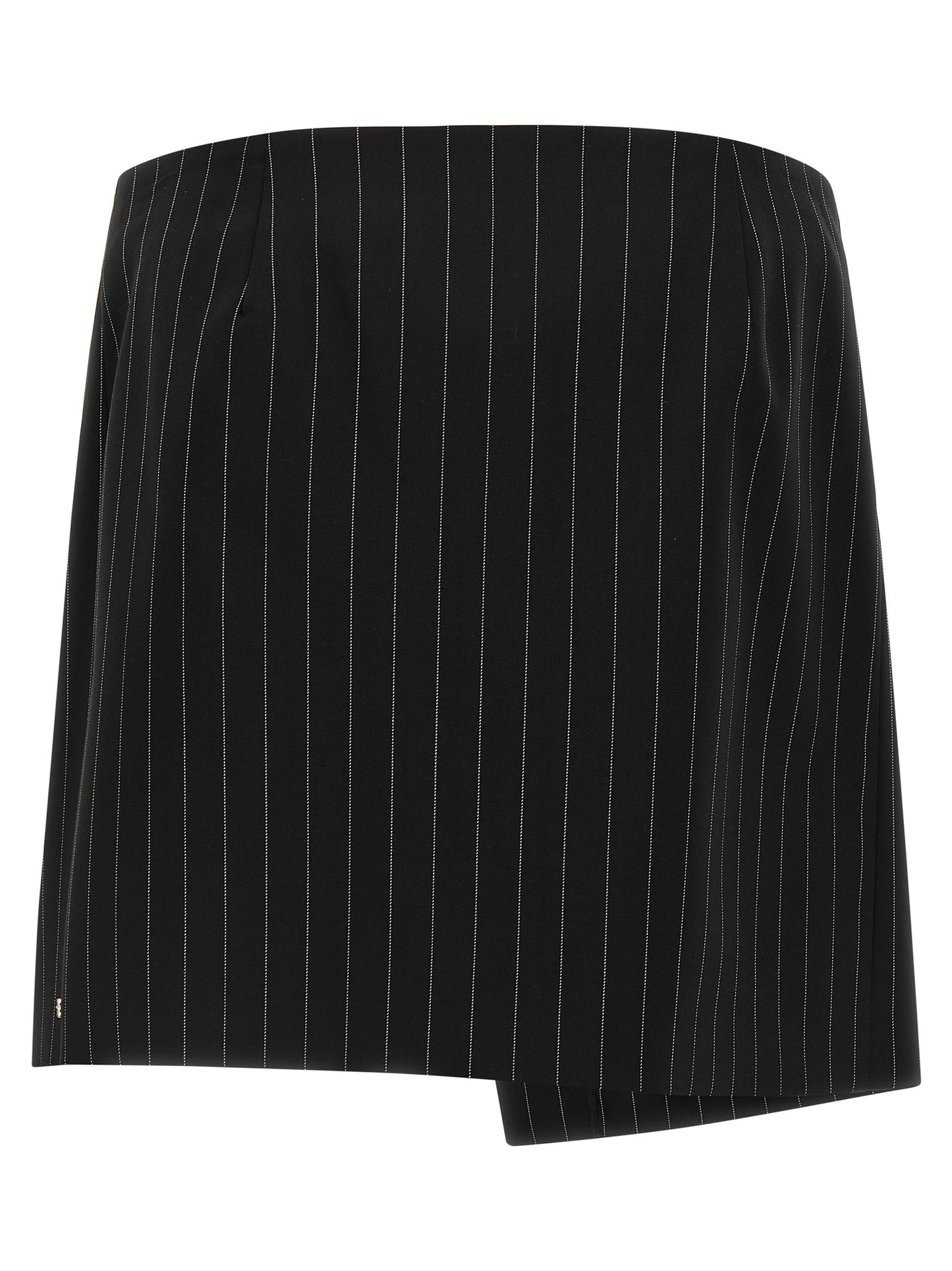 Sportmax Black Virgin Wool Long Skirt