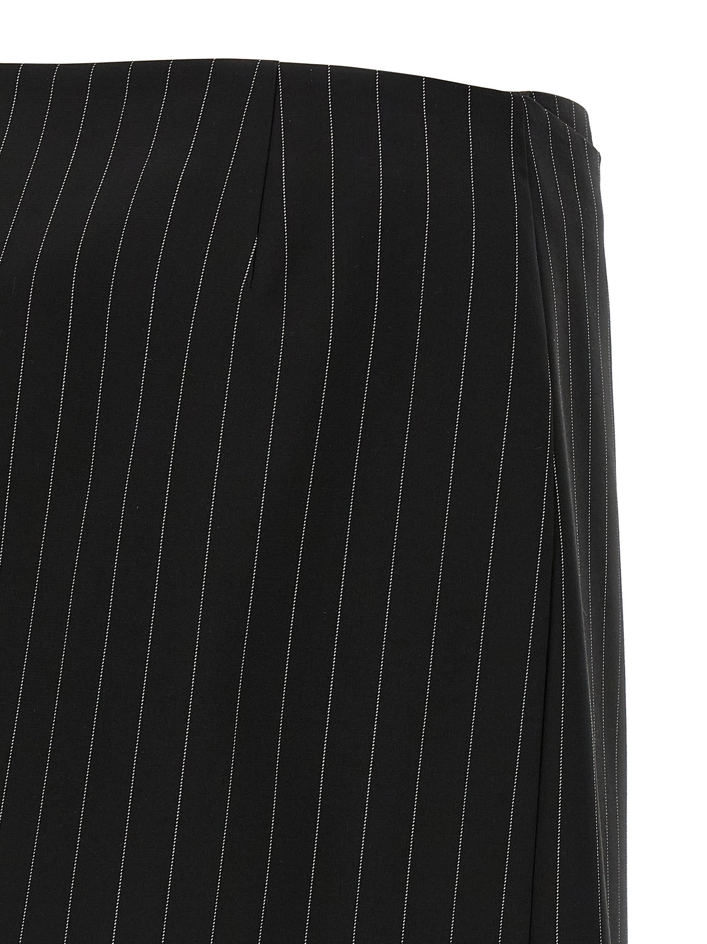 Sportmax Black Virgin Wool Long Skirt
