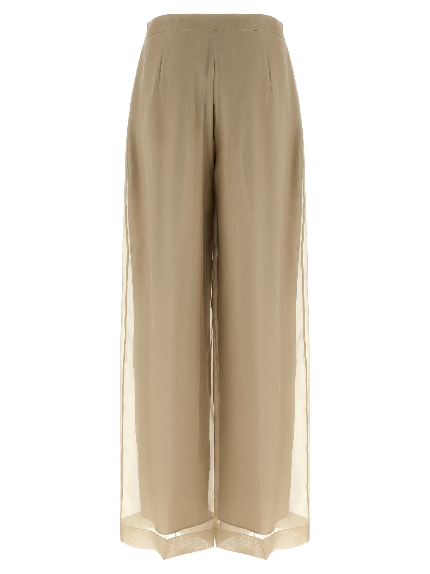 Max Mara Beige Silk Casual Pants