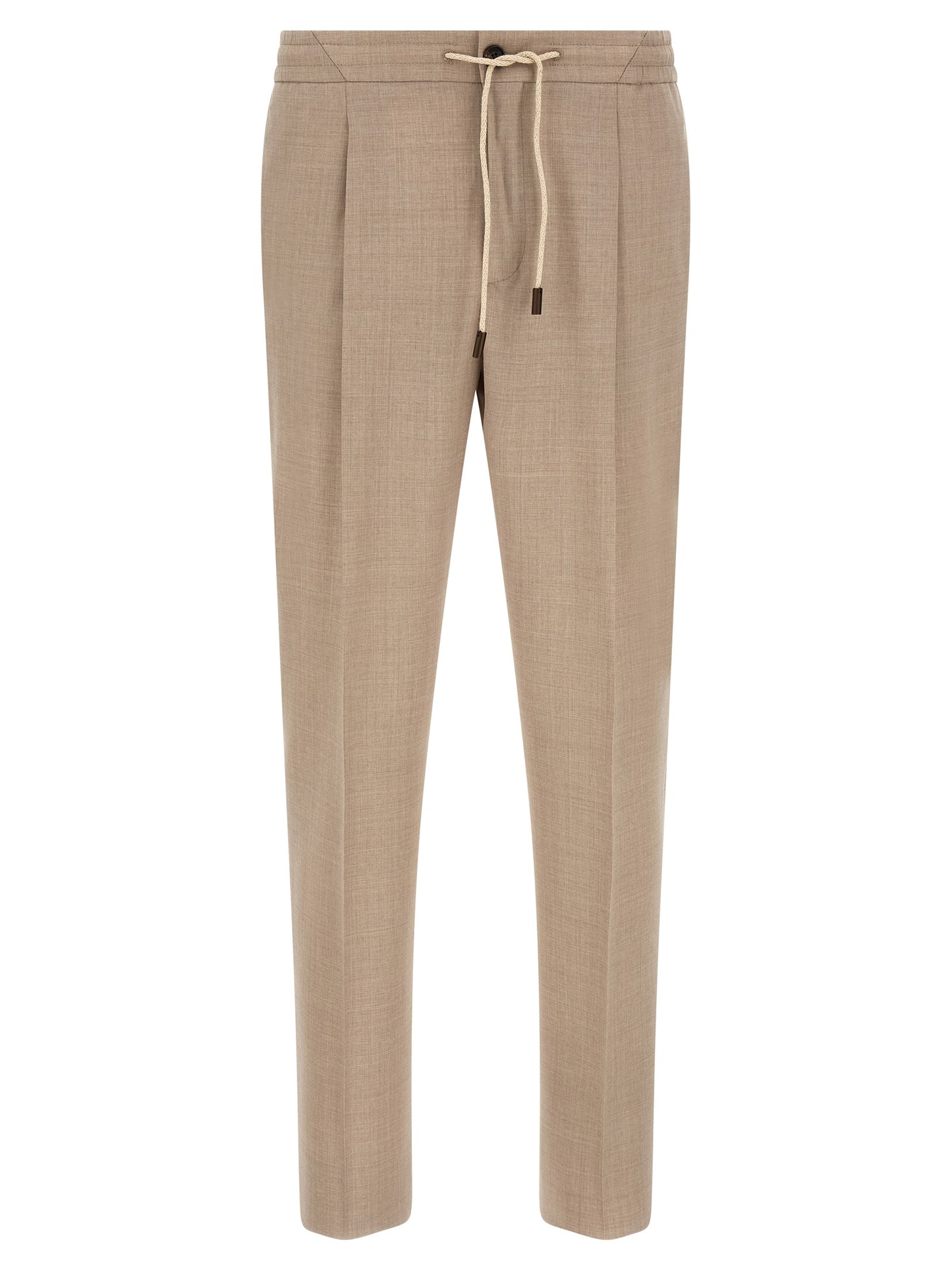Incotex Beige Virgin Wool Casual Pants