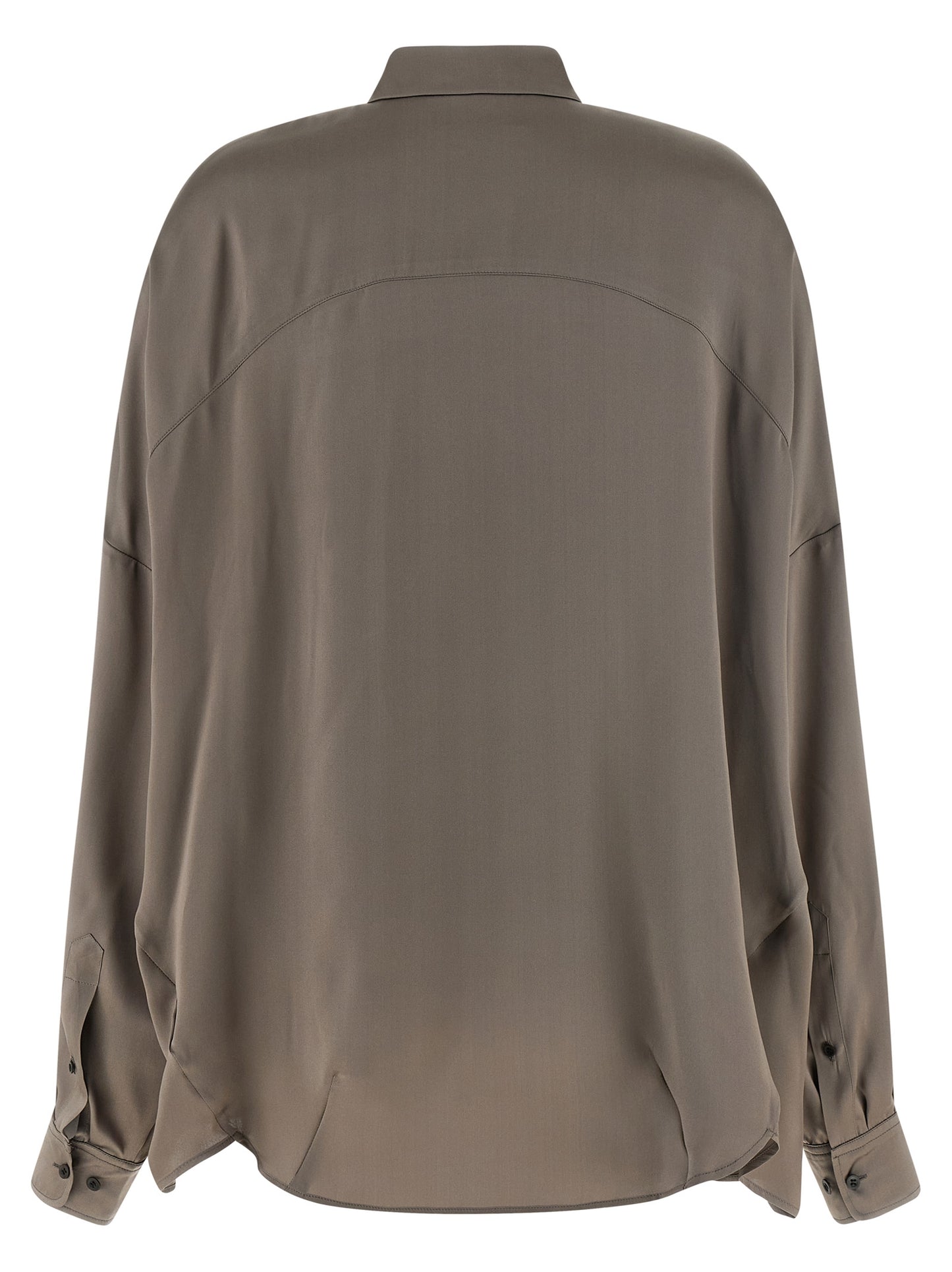 Dries Van Noten Gray Silk Blouse