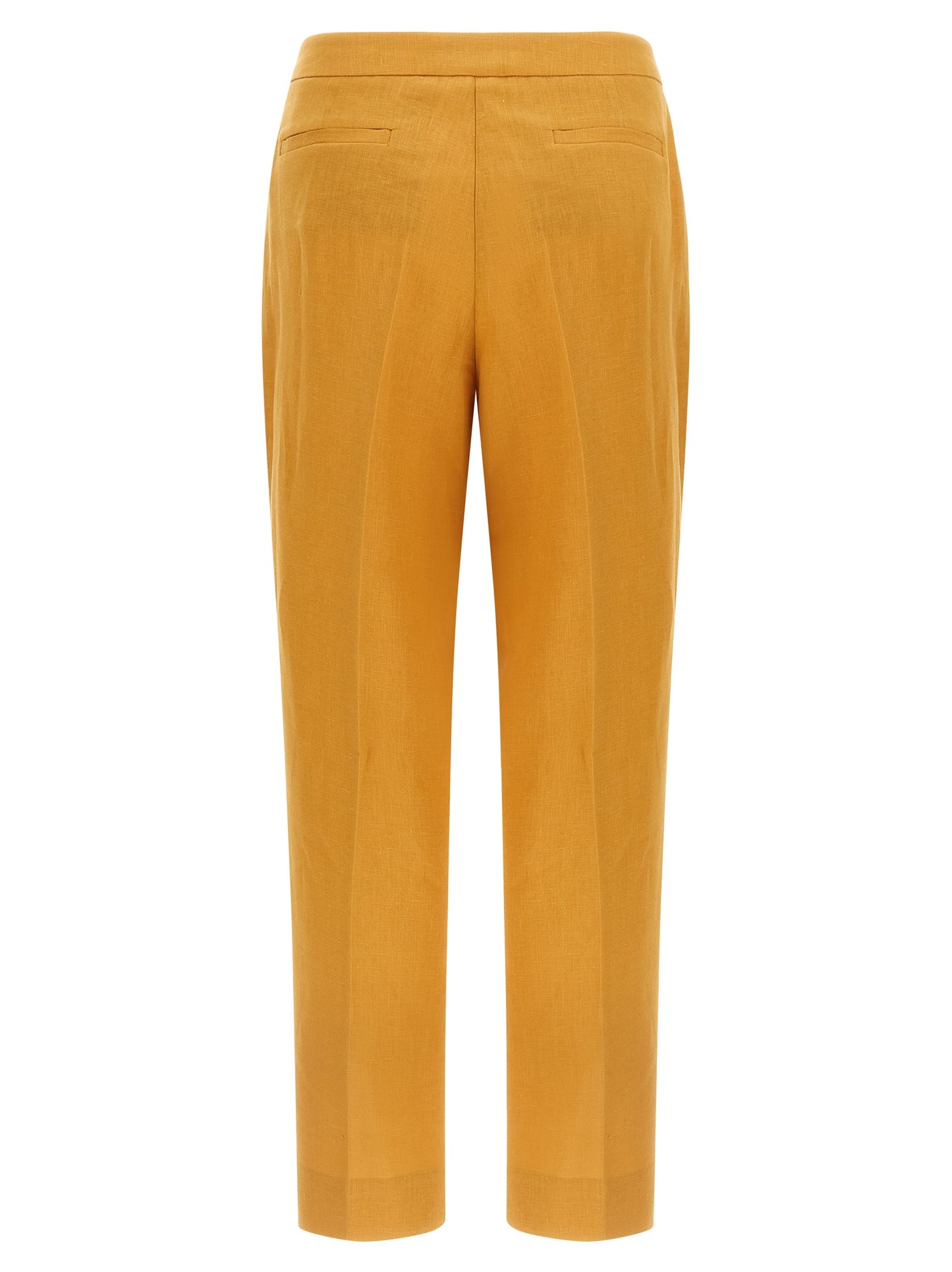 Herno Orange Linen Casual Pants